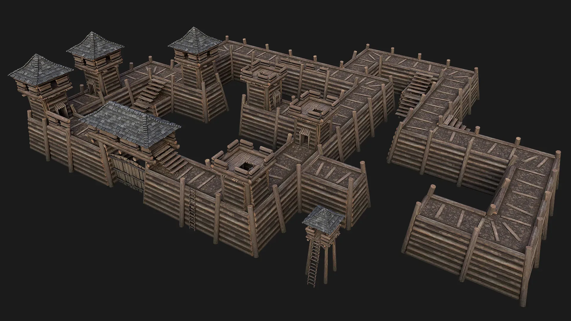 Medieval Wooden Fort Castle Constructor