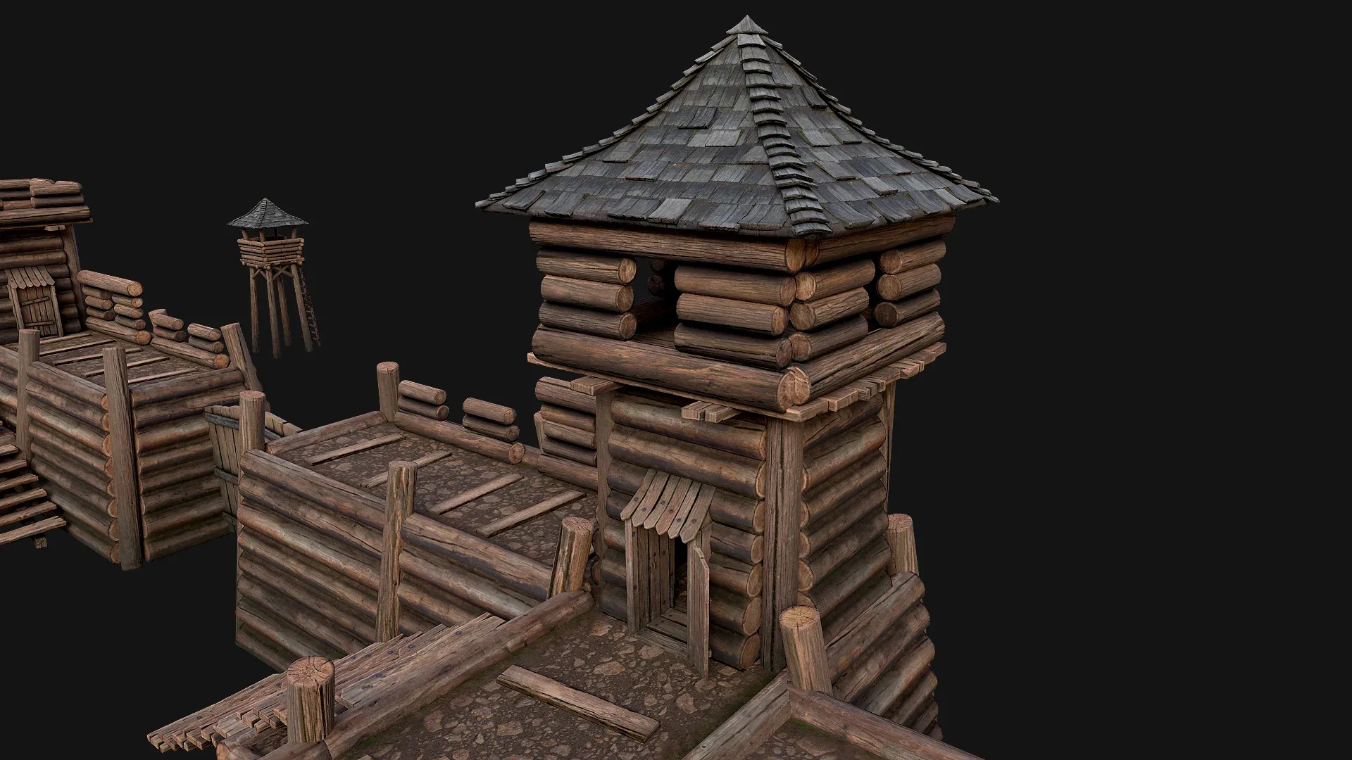 Medieval Wooden Fort Castle Constructor