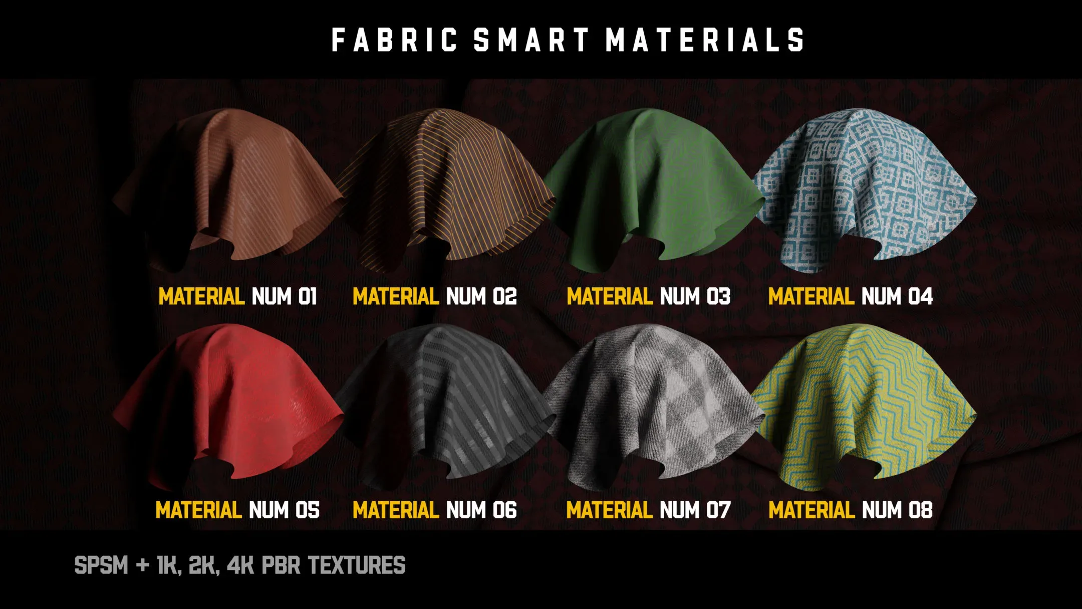 " 30 High Detailed Fabric Smart Materials " (Vol.1)