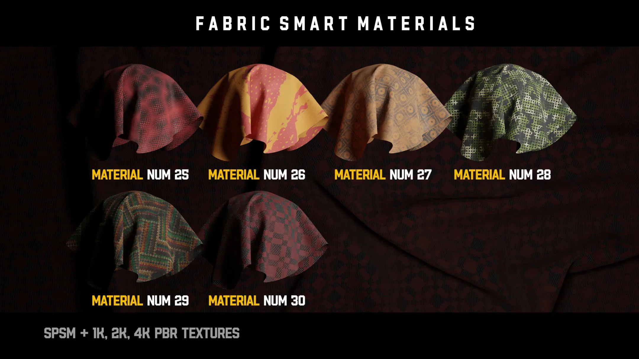 " 30 High Detailed Fabric Smart Materials " (Vol.1)