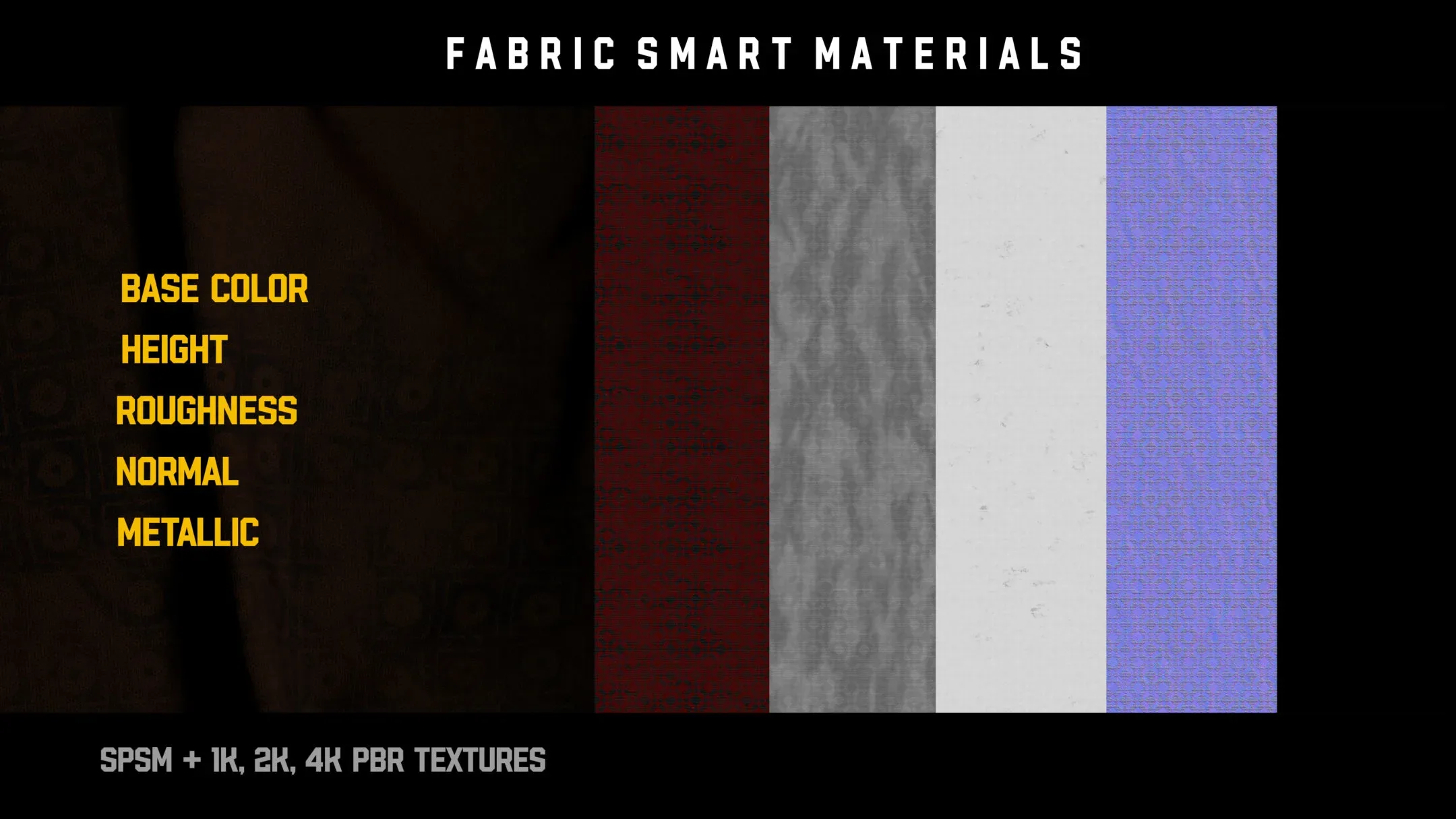 " 30 High Detailed Fabric Smart Materials " (Vol.1)