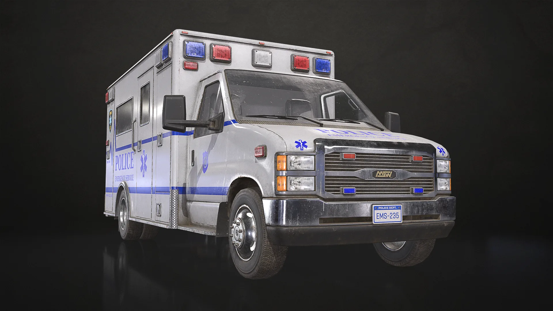 Ambulance Type 4 - Low Poly