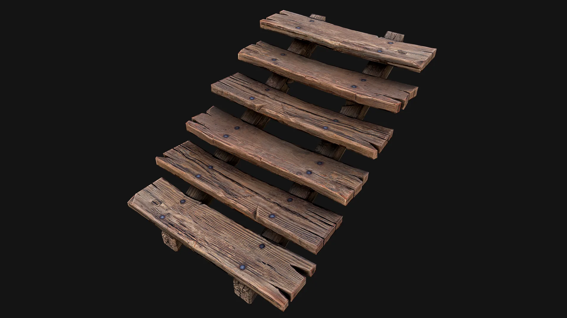 Medieval Wooden Stairs threshold