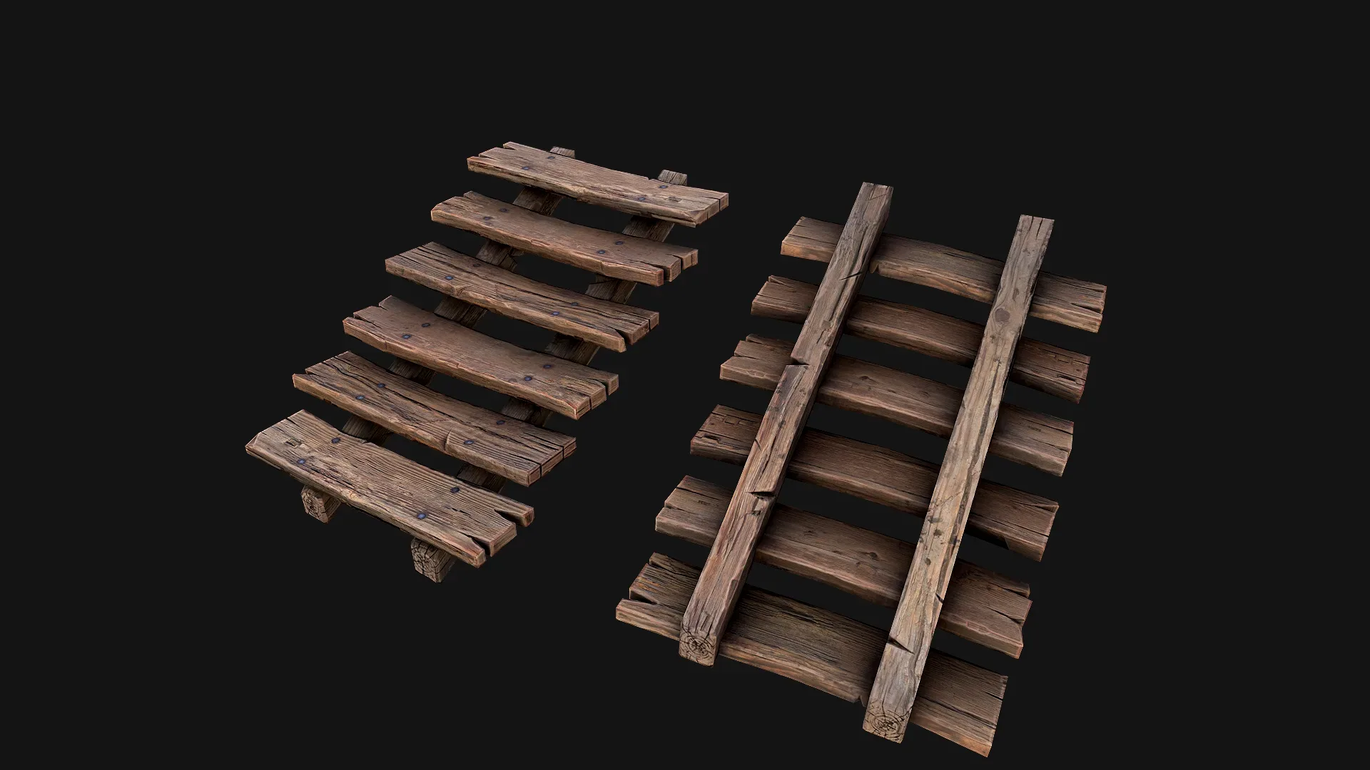 Medieval Wooden Stairs threshold