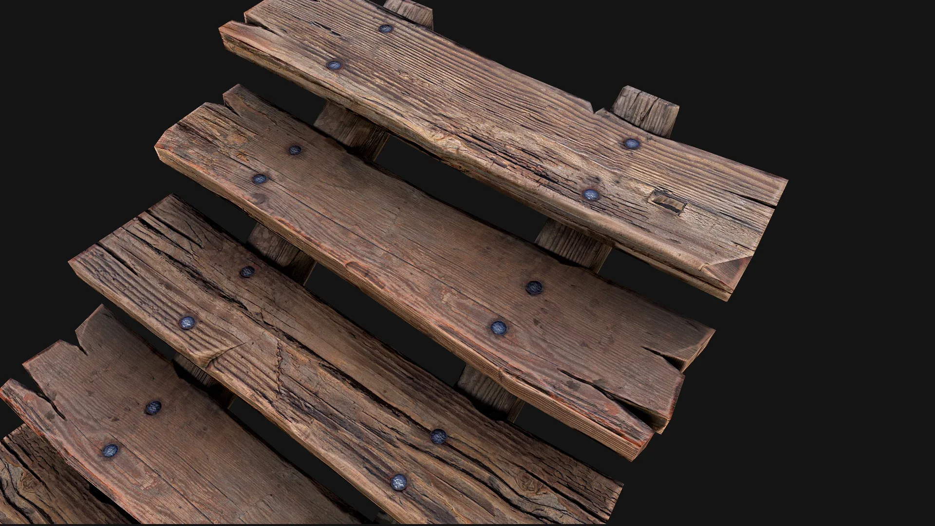 Medieval Wooden Stairs threshold