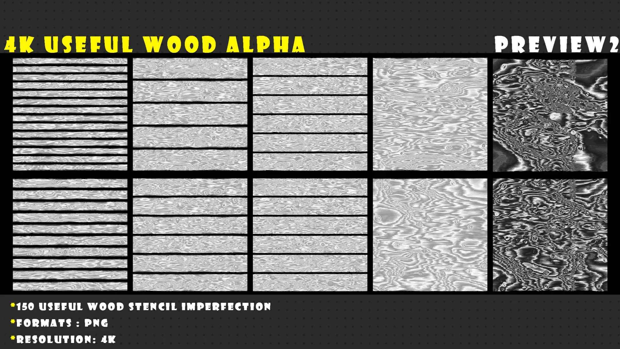 150 High Quality Useful Wood Stencil Imperfection vol.1