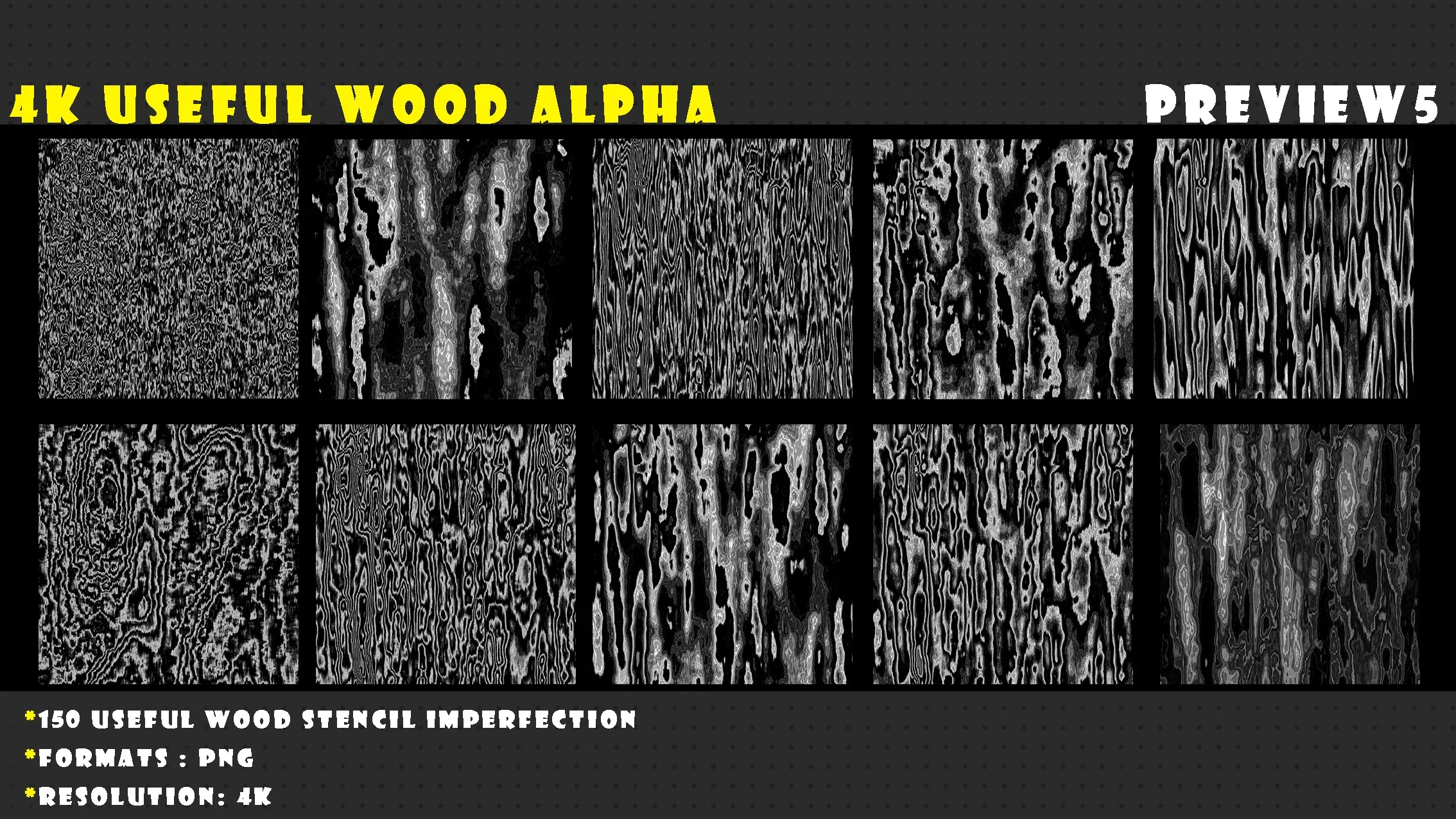 150 High Quality Useful Wood Stencil Imperfection vol.1