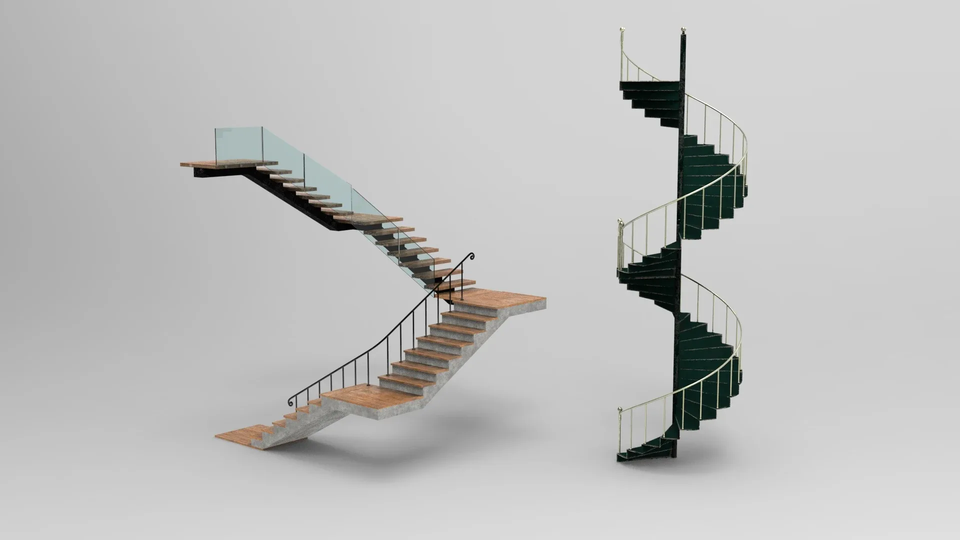 3 staircase models