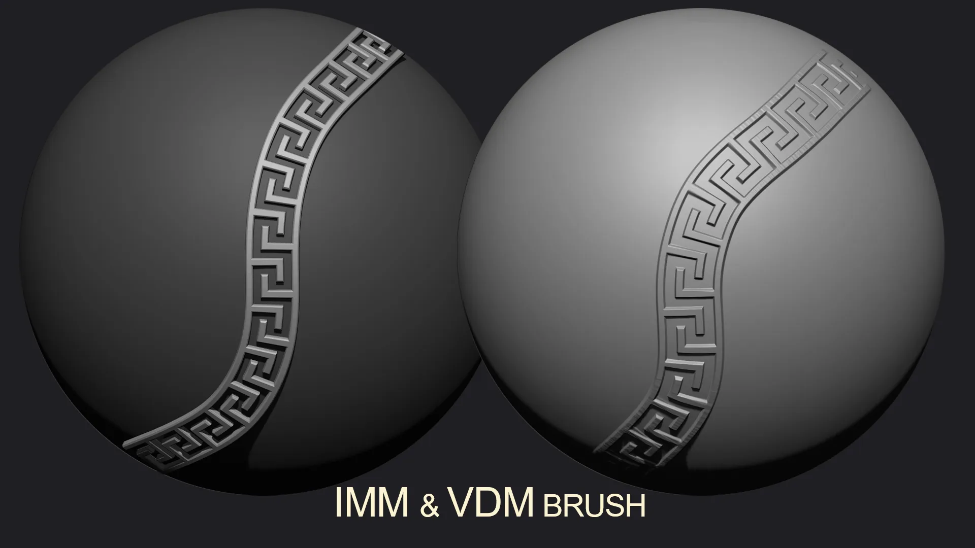 75 Greek Border Brushes for ZBrush, 4K Alphas and 3D Models