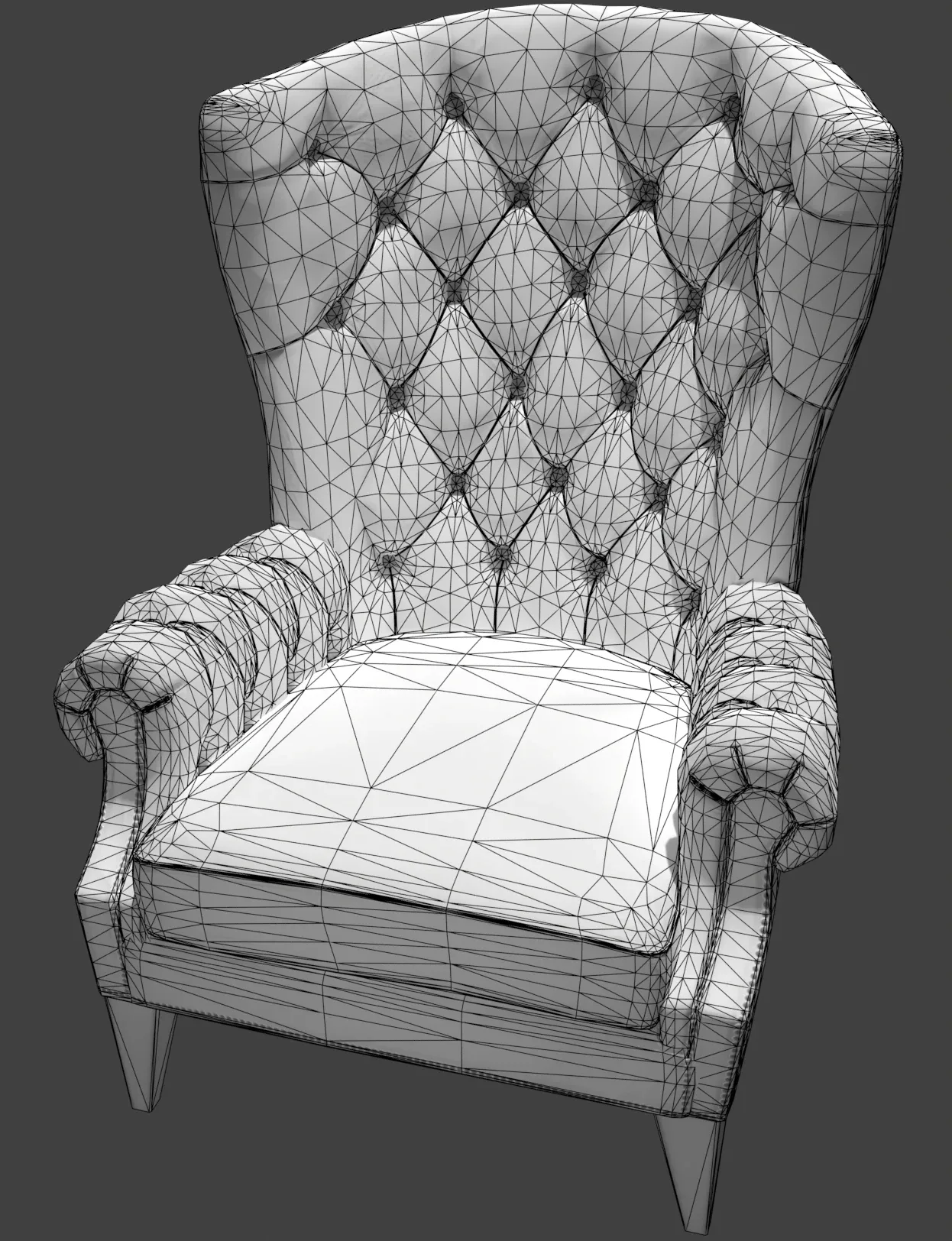 ARMCHAIR Low-poly