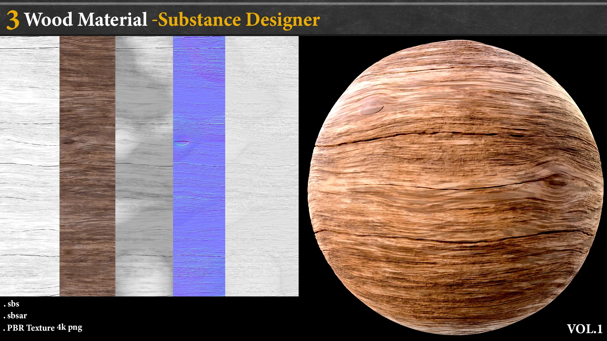 3 Wood Material_Substance Designer_vol.1