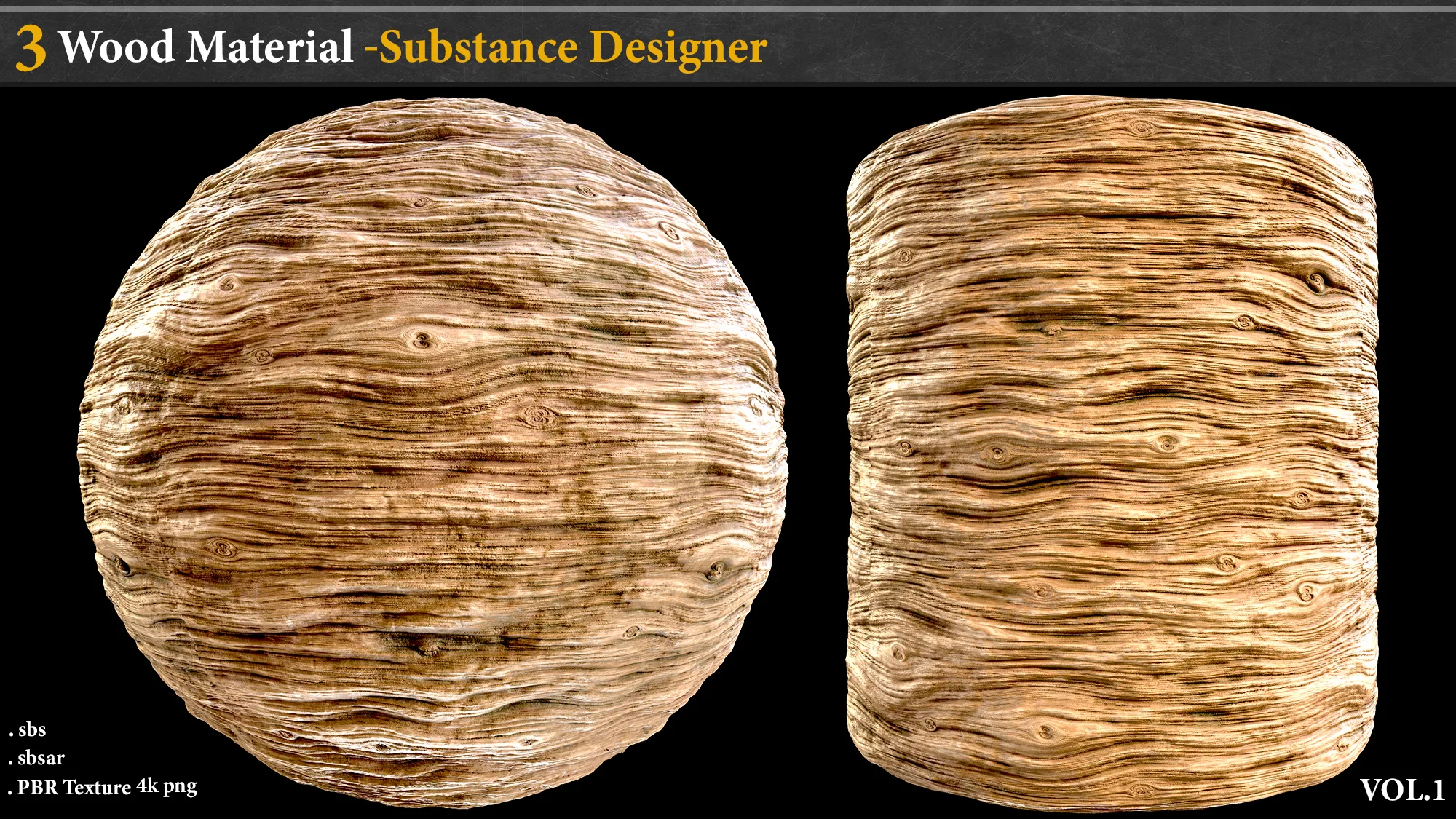 3 Wood Material_Substance Designer_vol.1