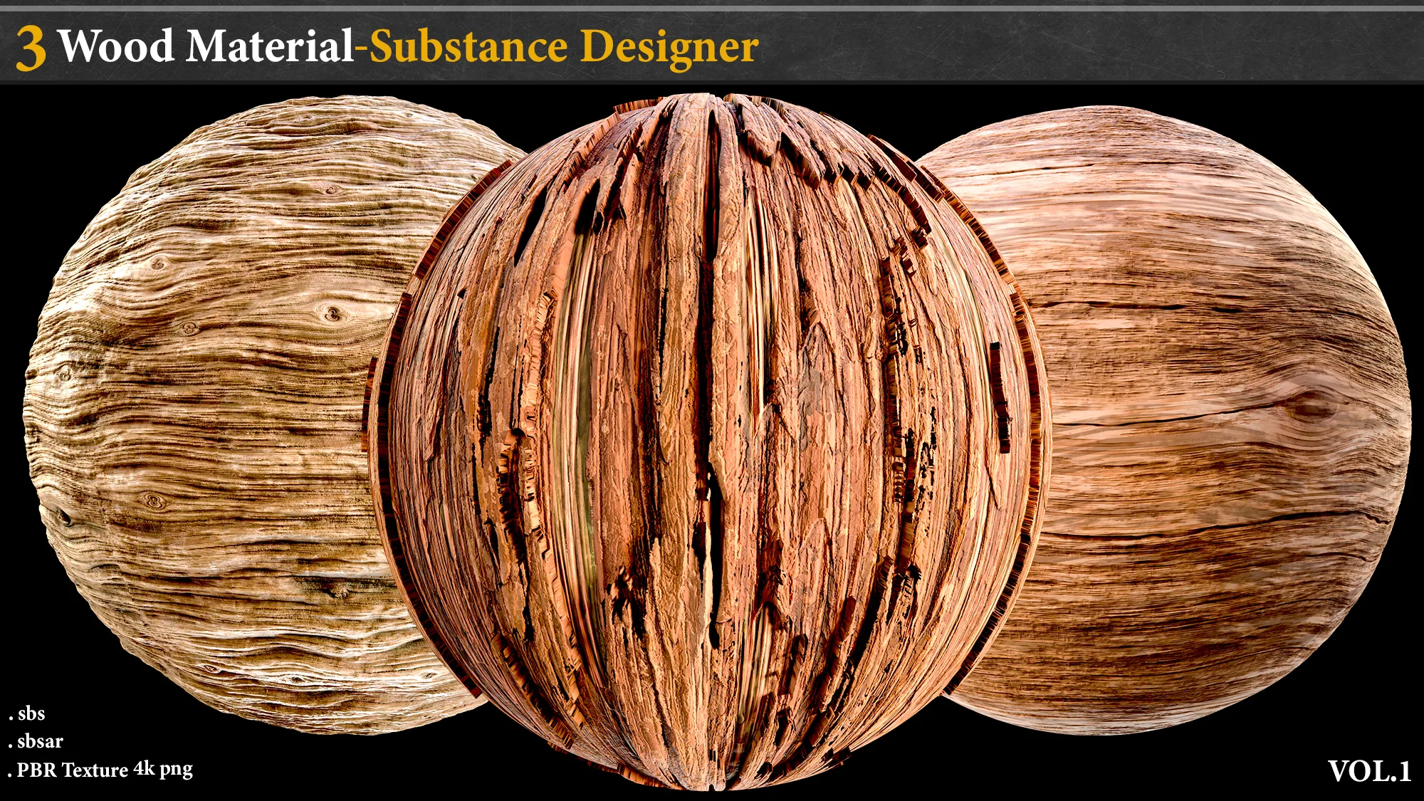 3 Wood Material_Substance Designer_vol.1