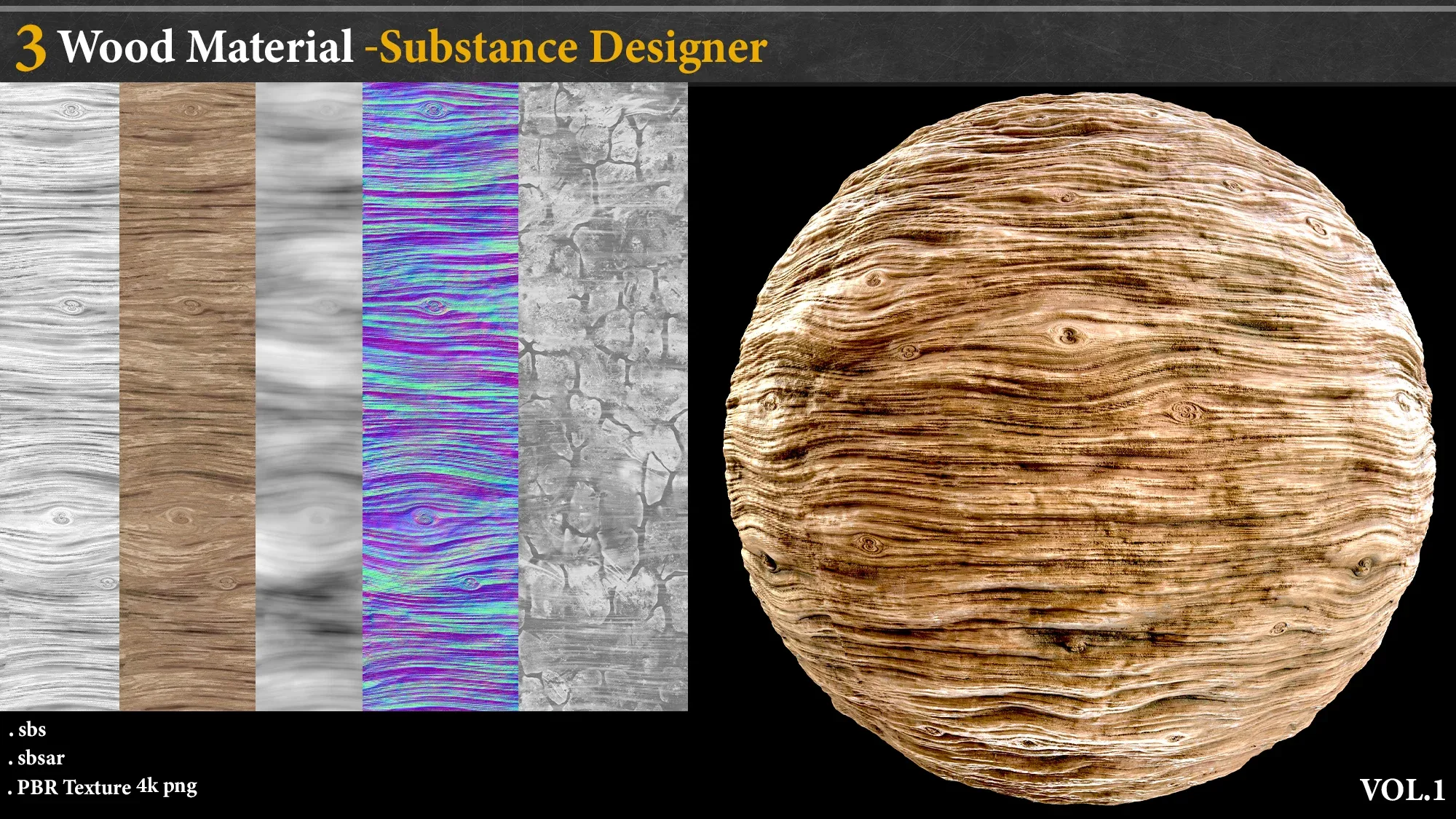 3 Wood Material_Substance Designer_vol.1
