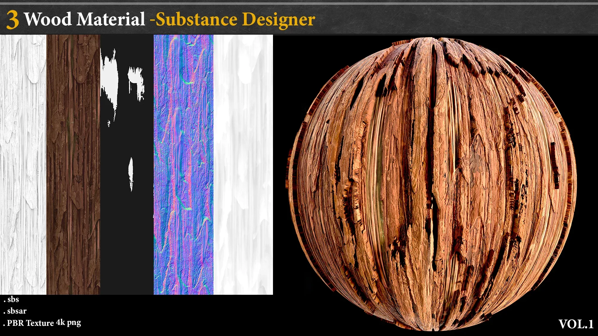 3 Wood Material_Substance Designer_vol.1