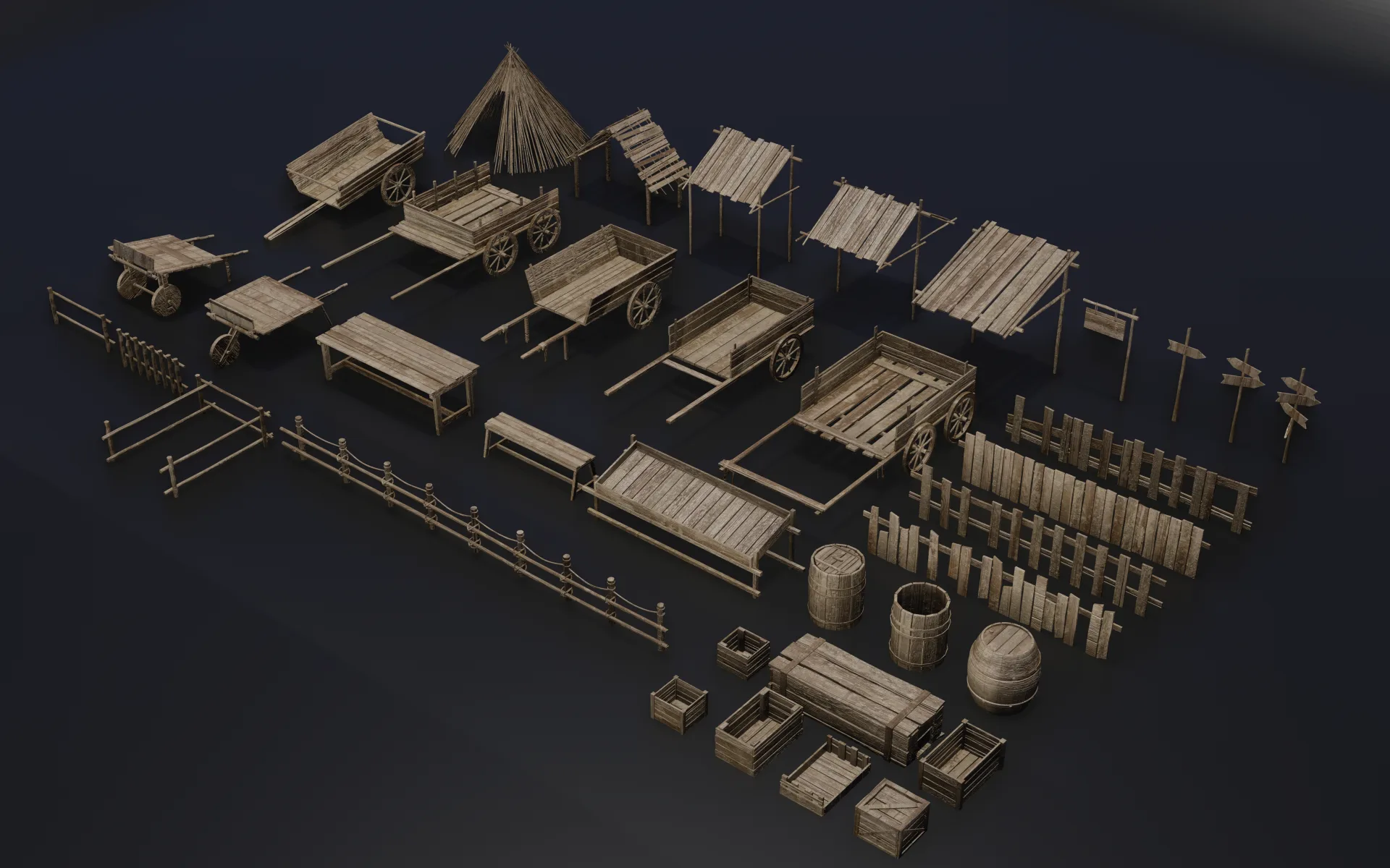 100+medieval house & asset pack vol 01