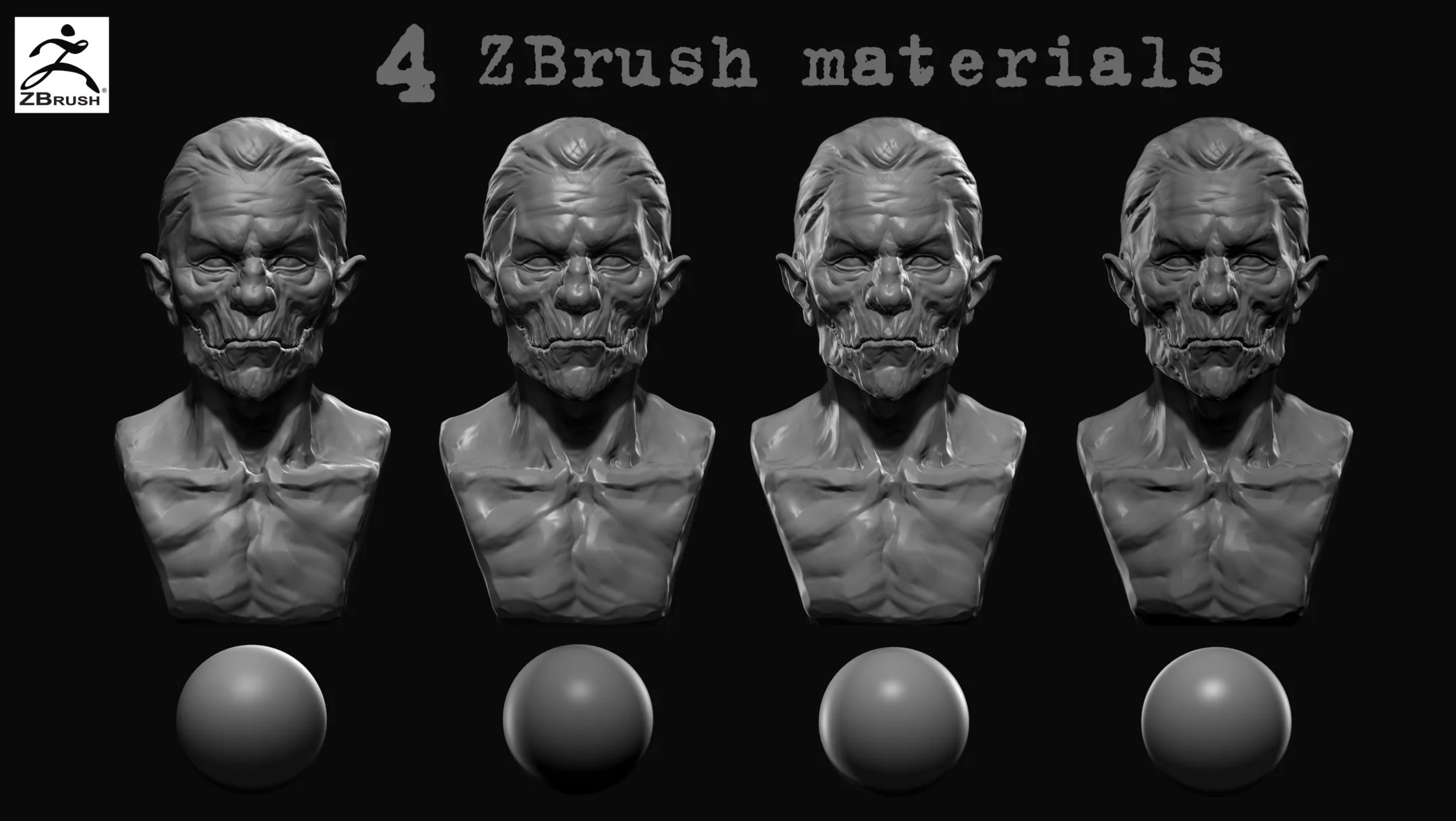 4 ZBrush materials