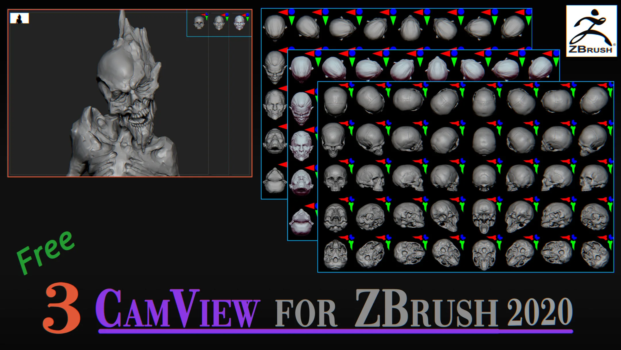 3 CamViews for ZBrush