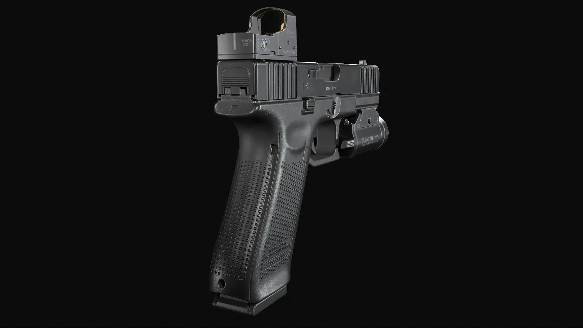 Glock 17 with attachments