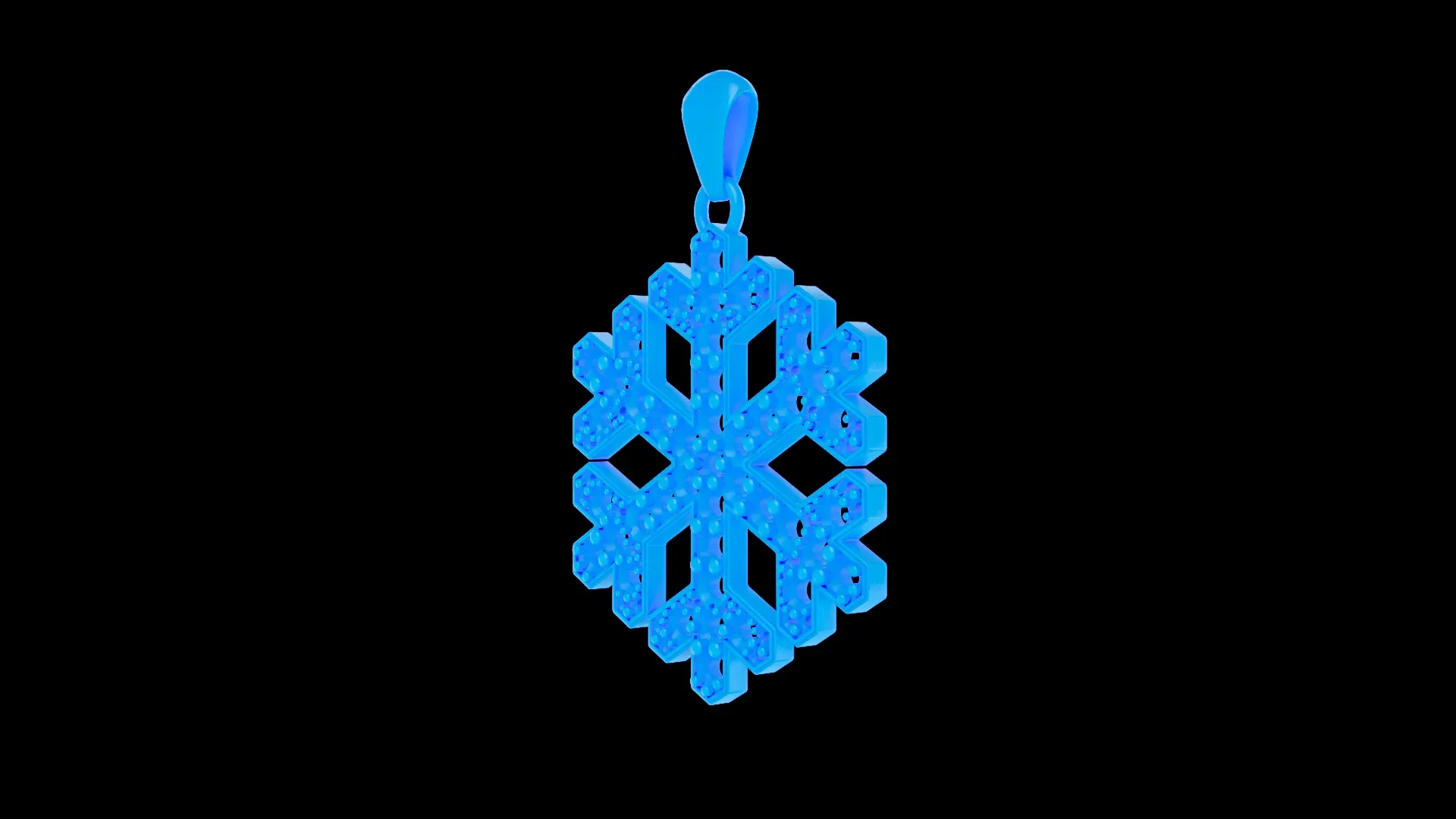 Snowflake with garnet pendant 3D print model