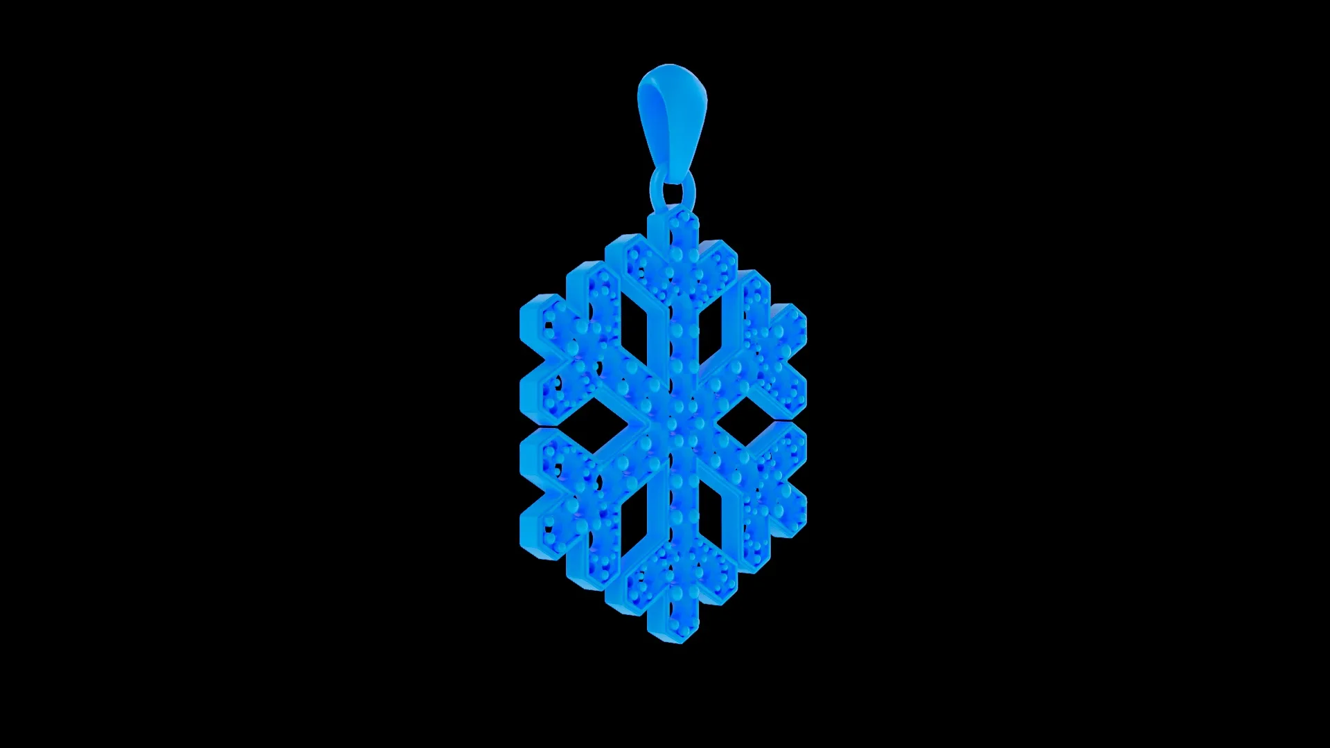 Snowflake with garnet pendant 3D print model