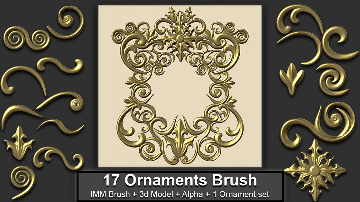 Ornaments Brushes – IMM Brushes + Ornament Set Vol . 1