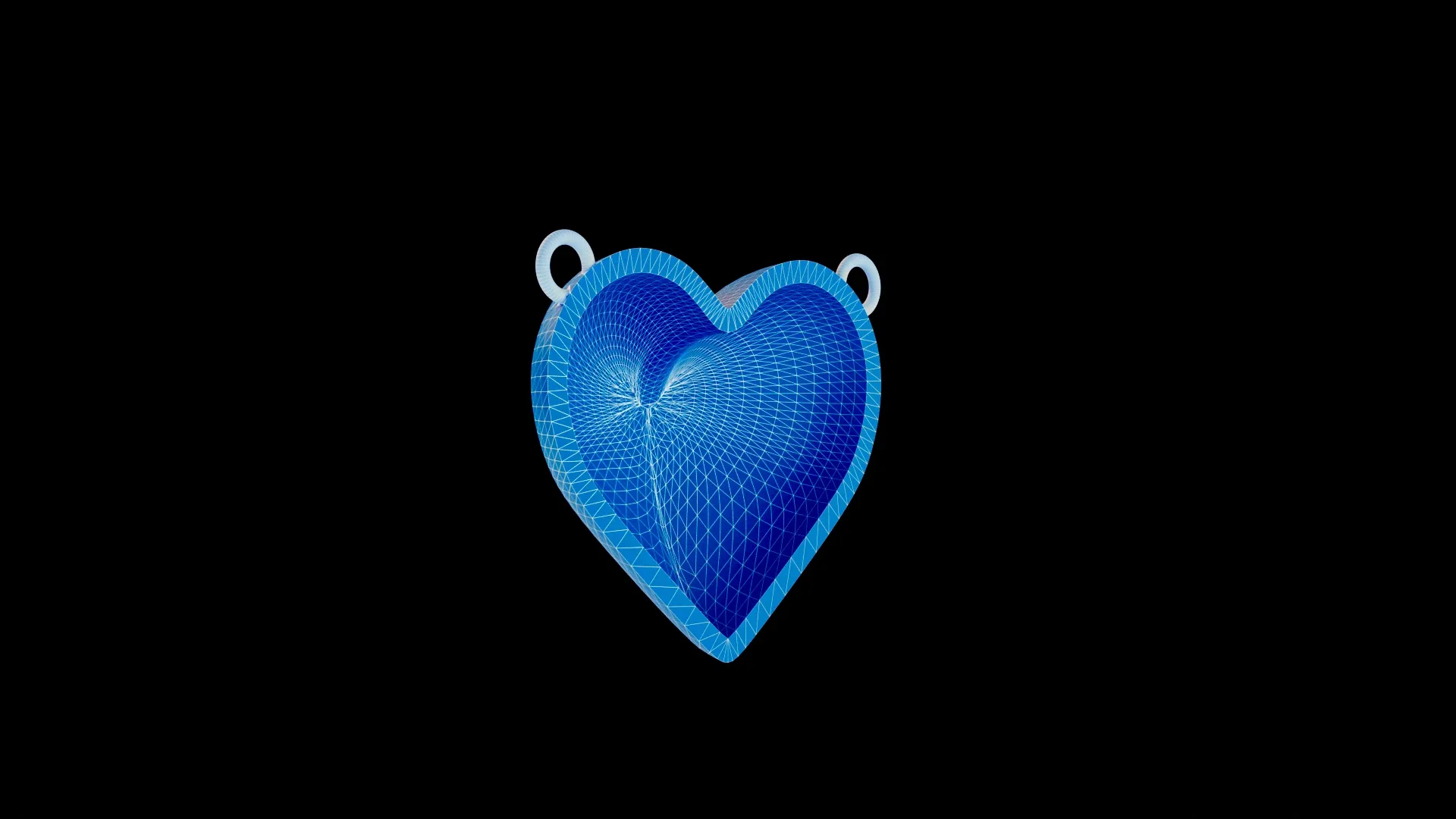 Heart love Gold Pendant 3D print model