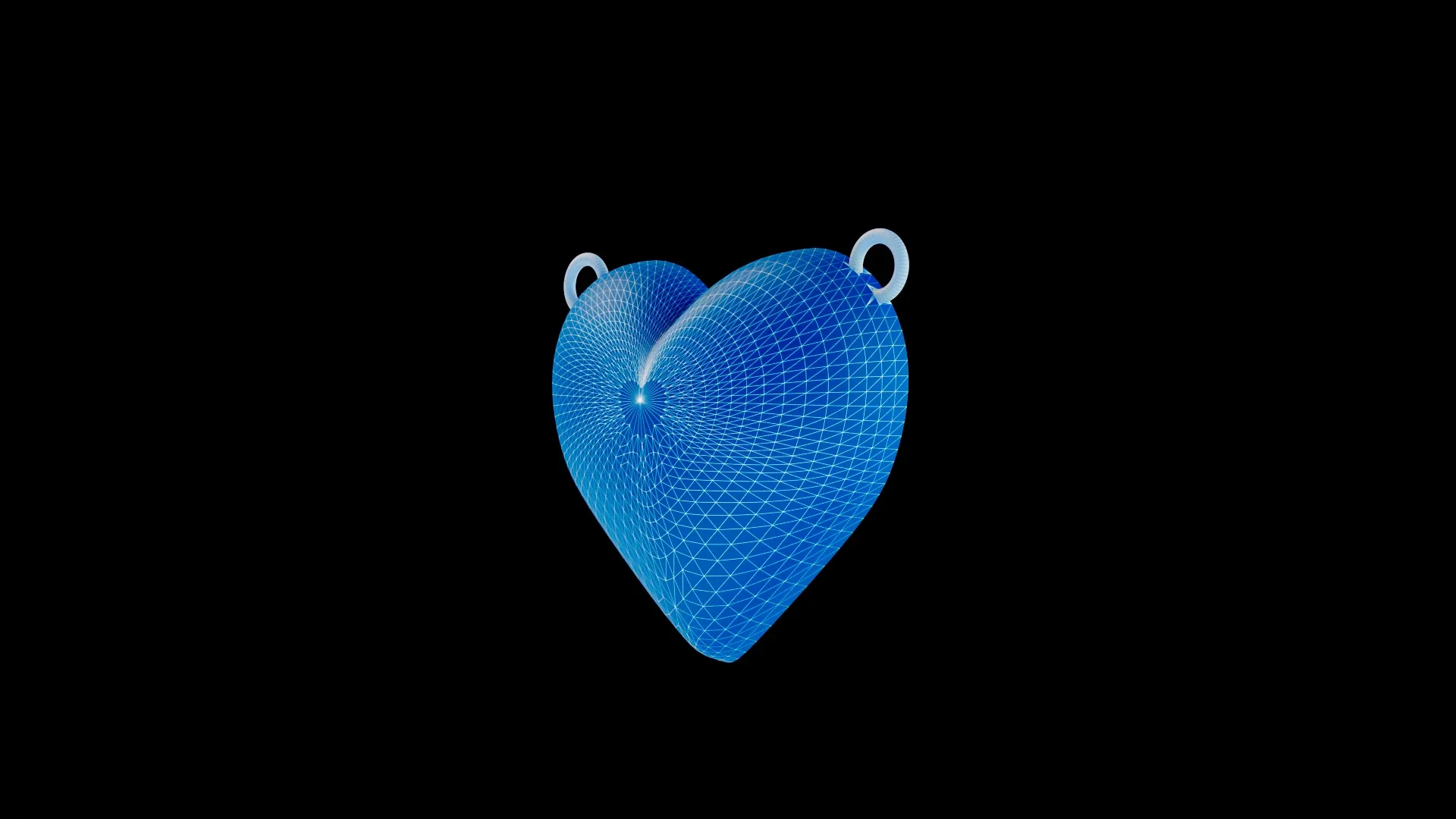 Heart love Gold Pendant 3D print model