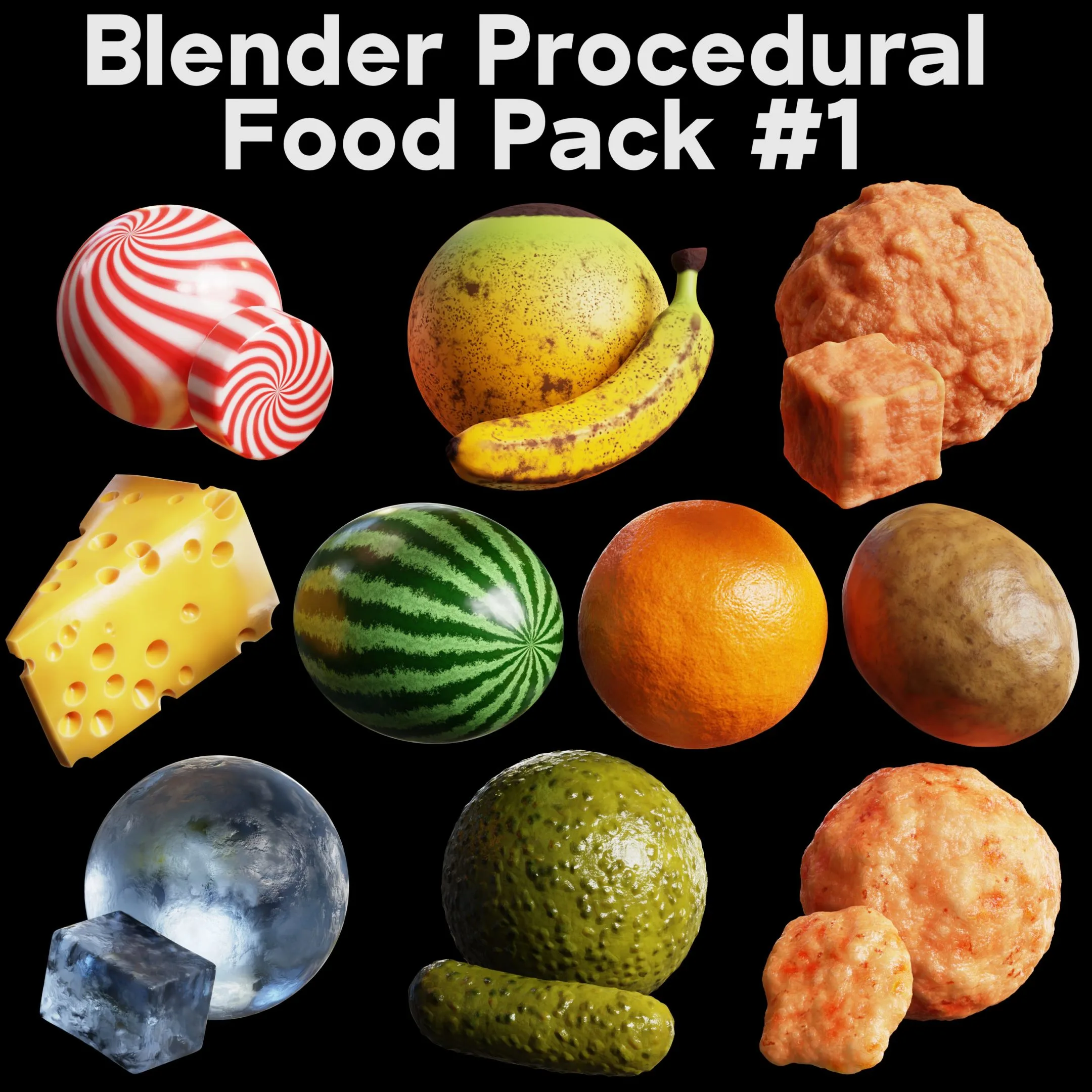 Blender Procedural Food Pack #1