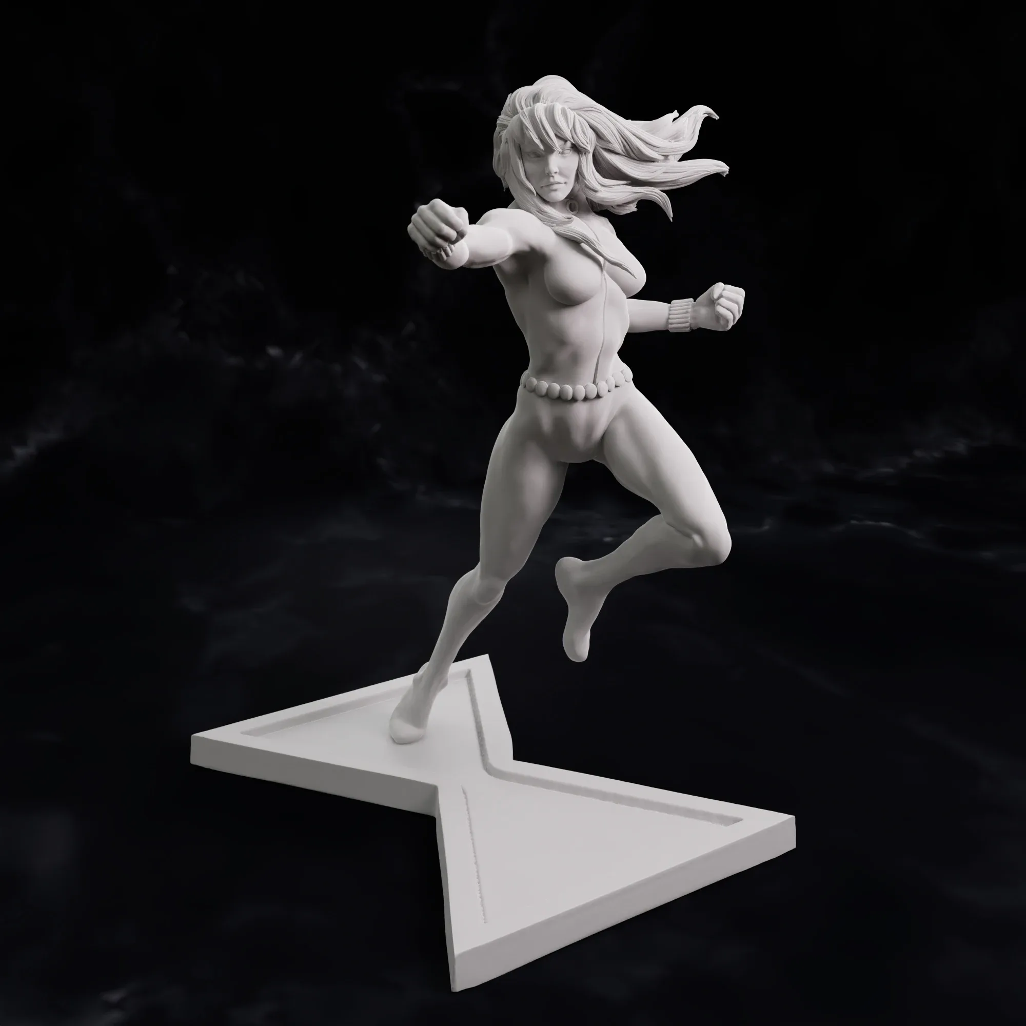 Black Widow 1970 comics statue Ready to print 75mm scale 3D 3D print model