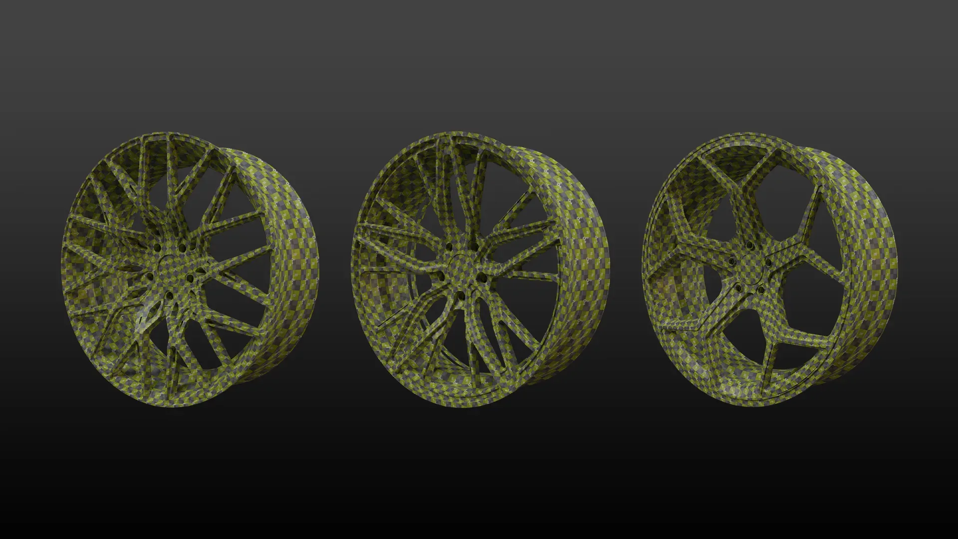 14 Super Sport Cars Rim Base Mesh (Game Ready)