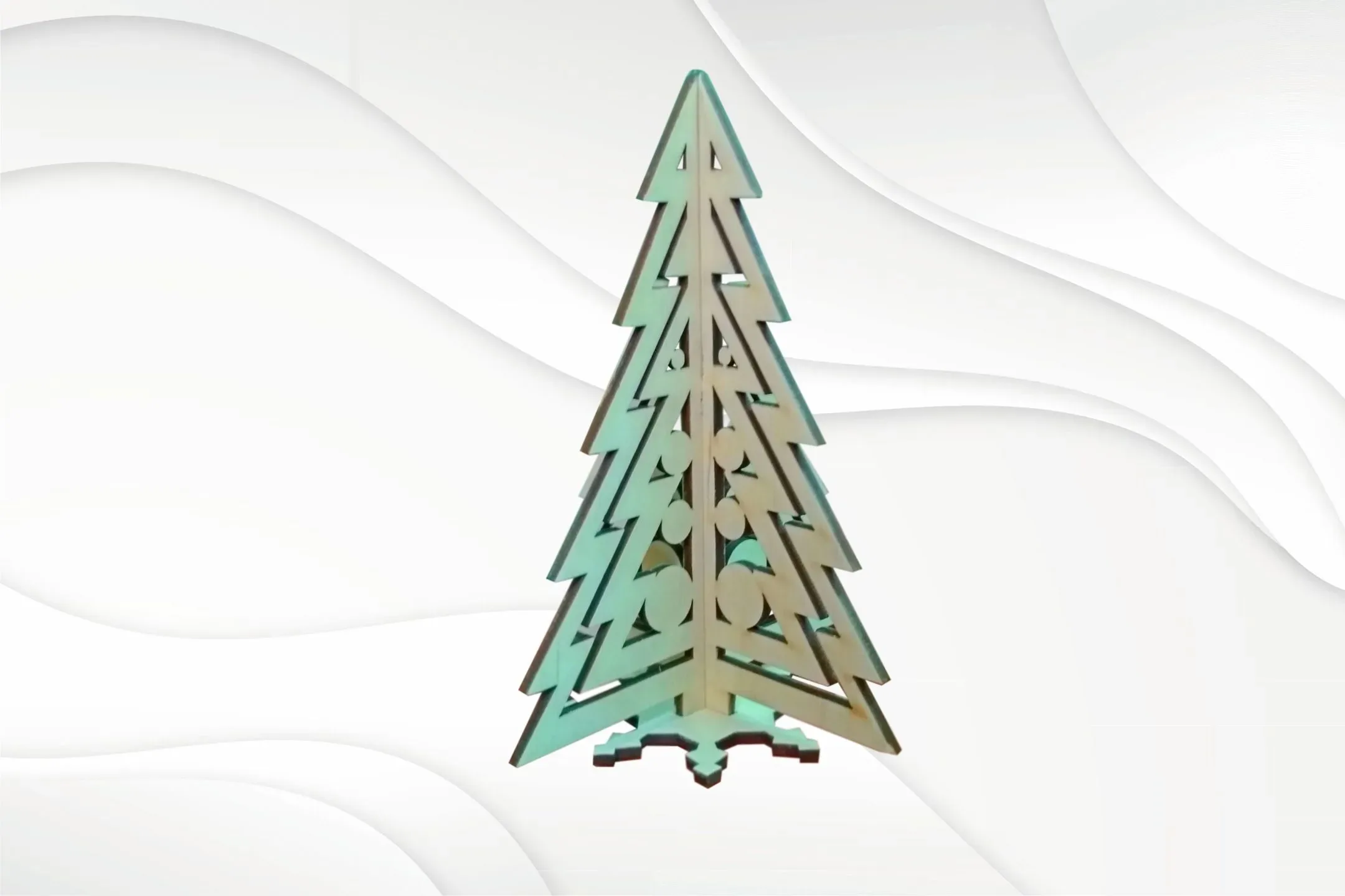 Gift Christmas tree, ready laser cut design. Cutting files.