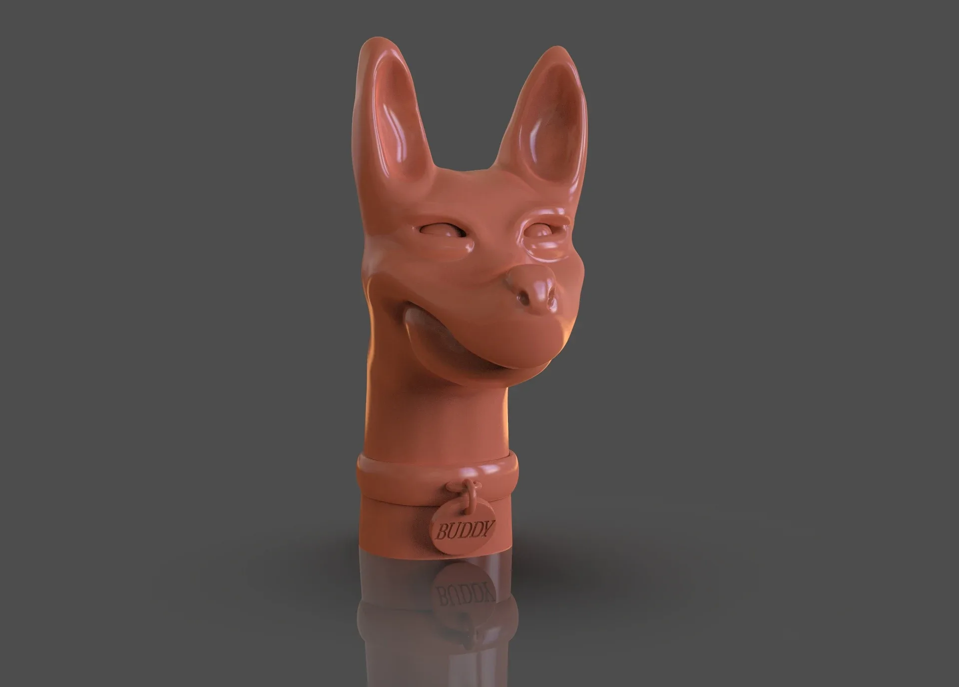 Stylized Xoloitzcuintle Bust