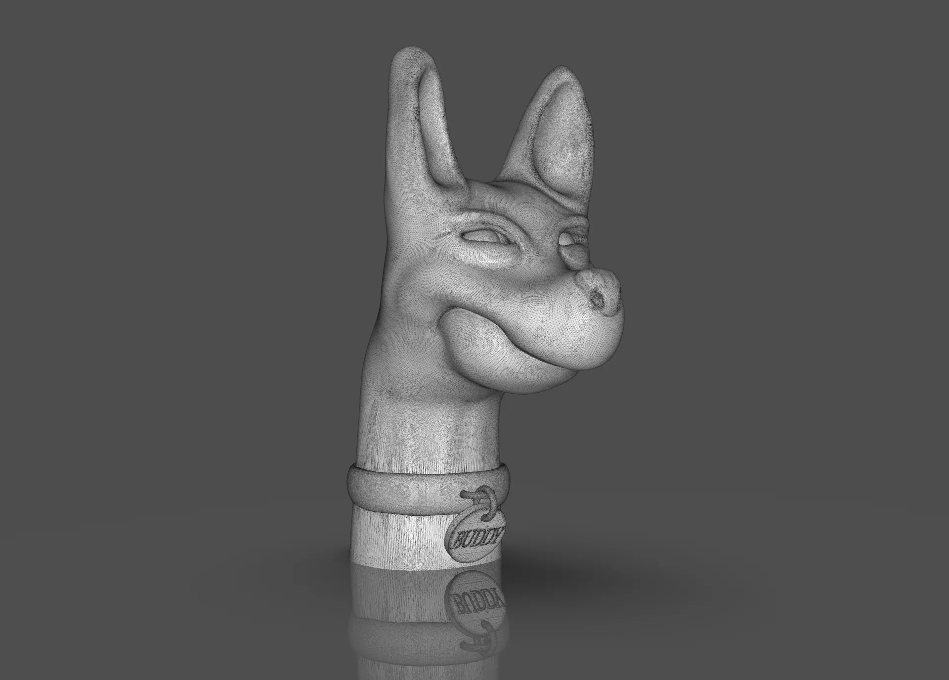 Stylized Xoloitzcuintle Bust