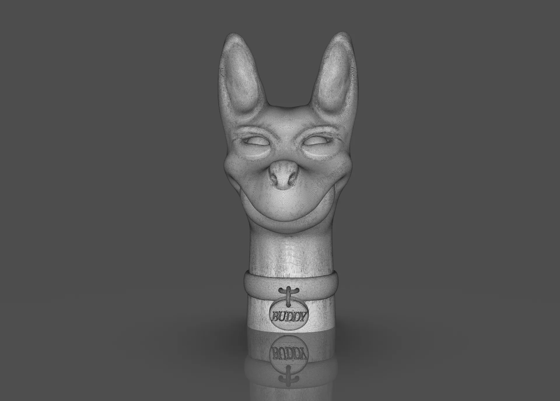 Stylized Xoloitzcuintle Bust