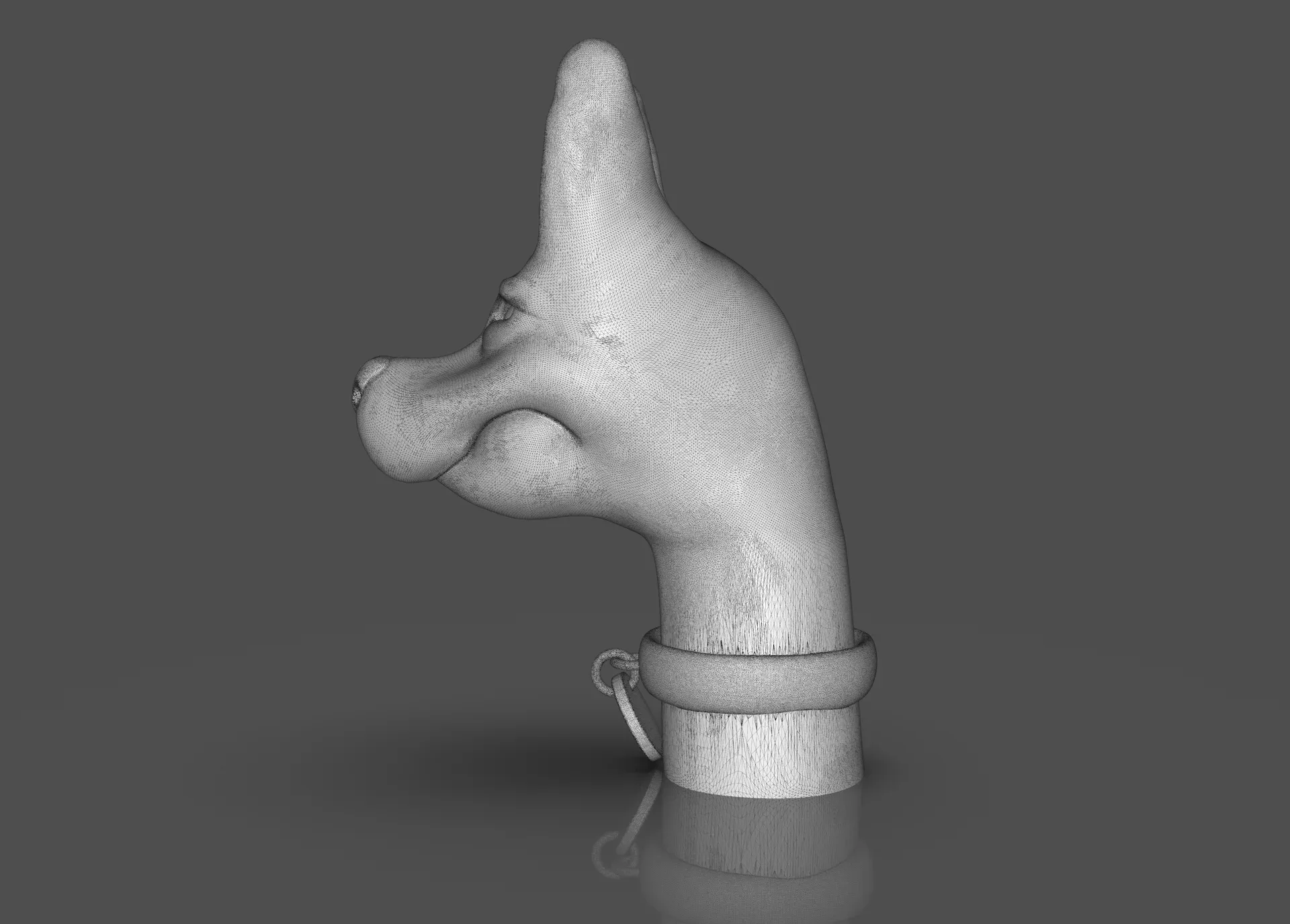 Stylized Xoloitzcuintle Bust