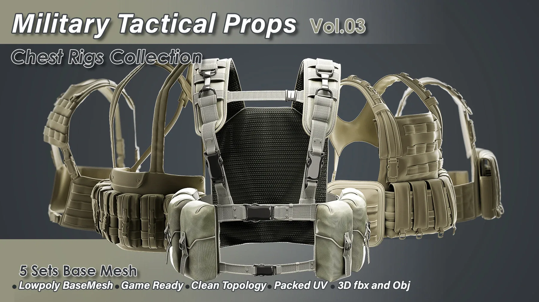 Military Tactical Props Vol.03 / Chest Rigs Collection