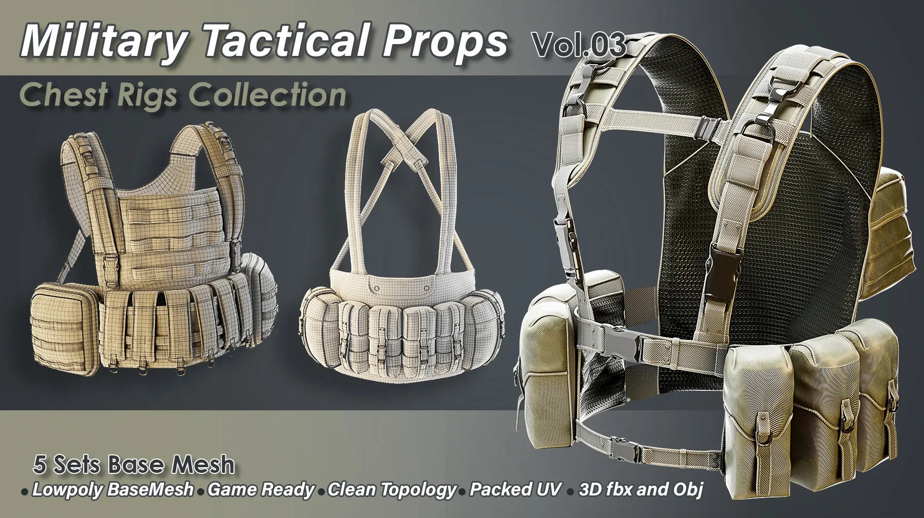 Military Tactical Props Vol.03 / Chest Rigs Collection