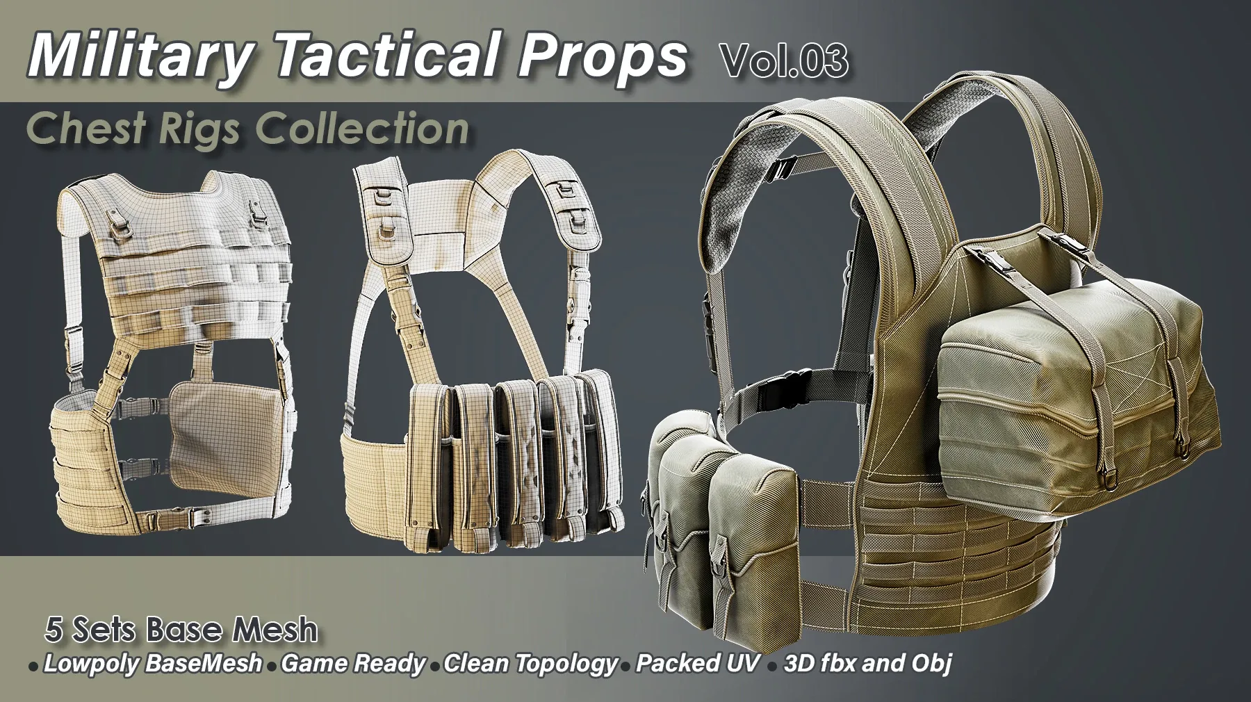 Military Tactical Props Vol.03 / Chest Rigs Collection