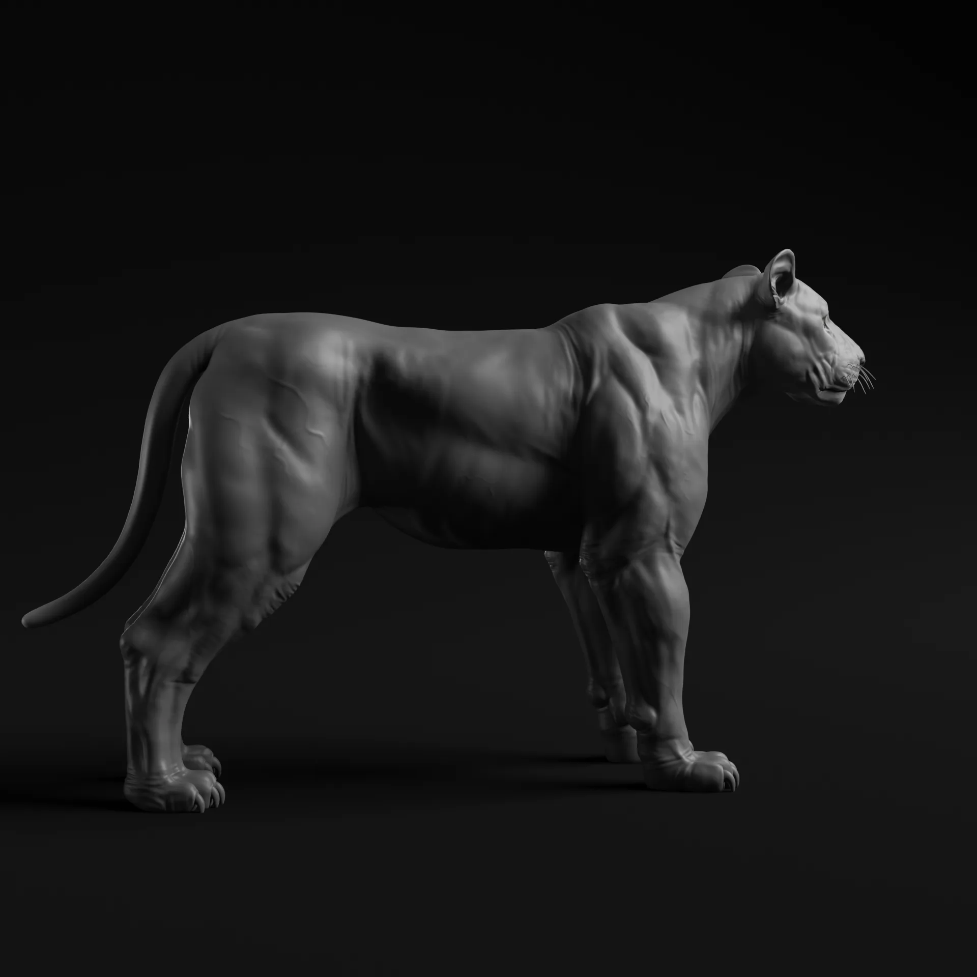 Lion - Highpoly Sculpture 3D model