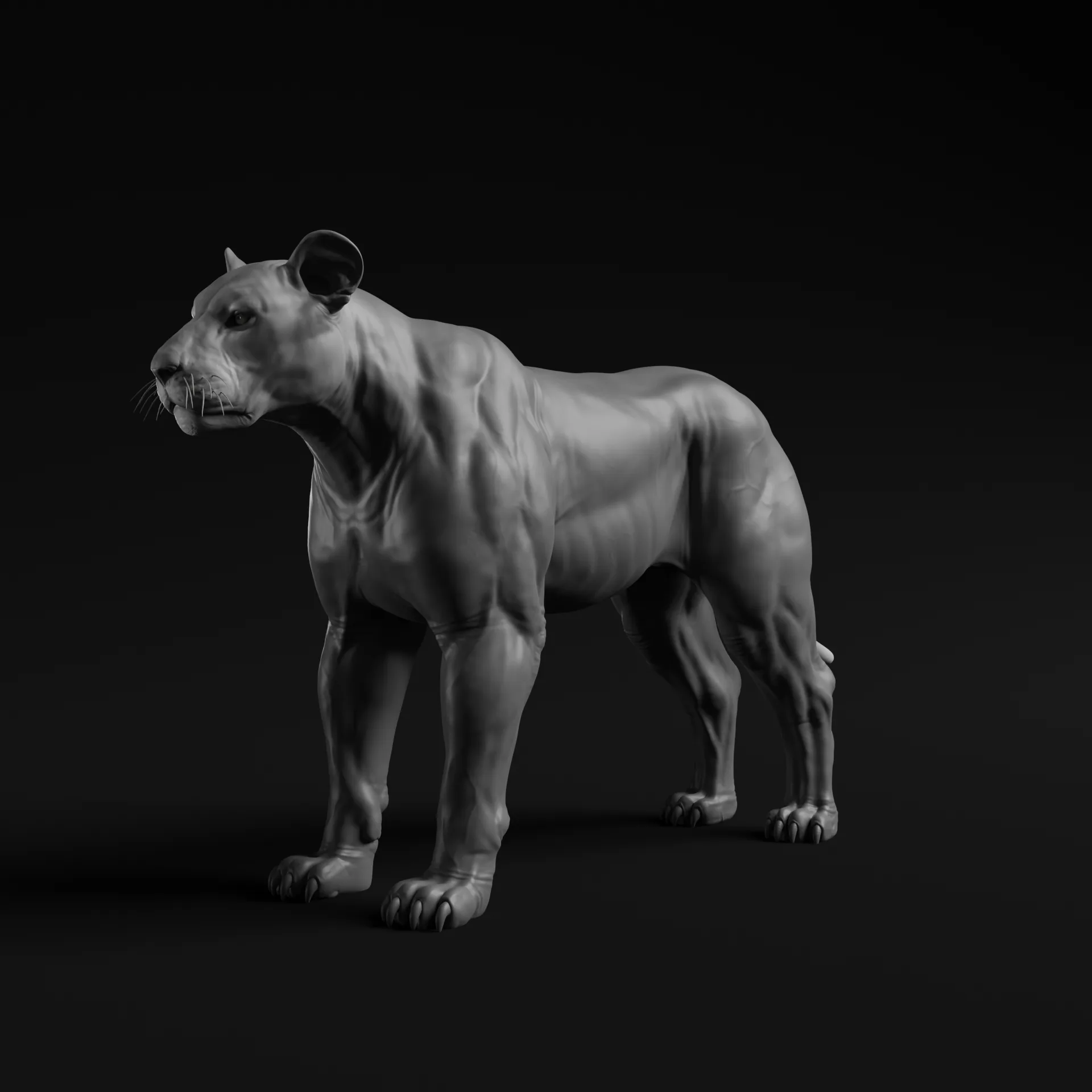 Lion - Highpoly Sculpture 3D model