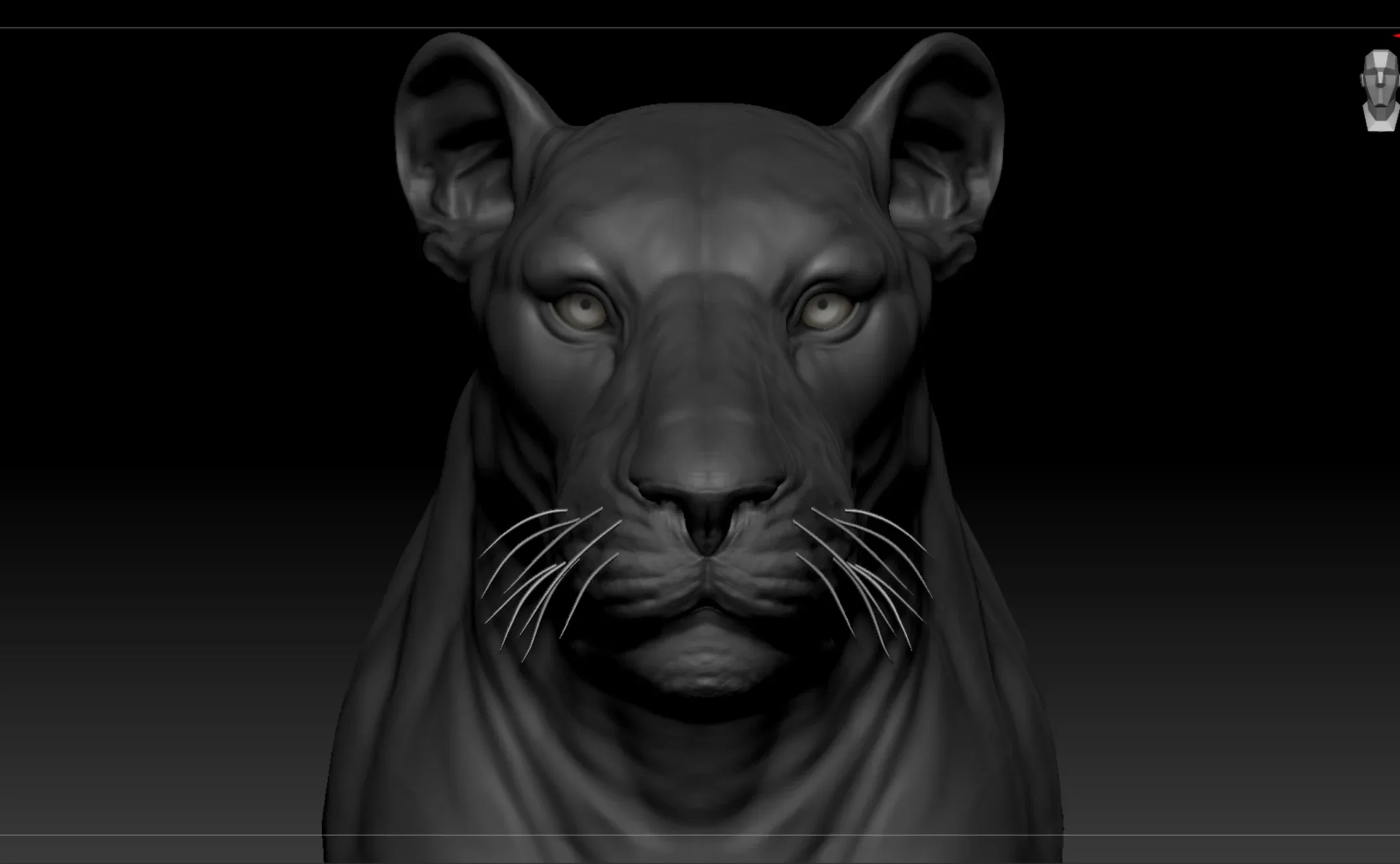 Lion - Highpoly Sculpture 3D model