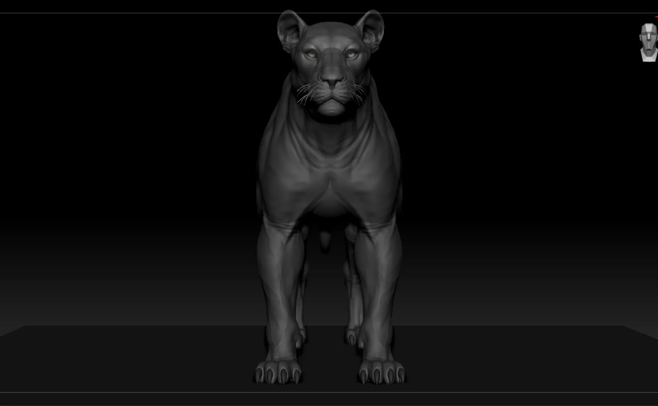 Lion - Highpoly Sculpture 3D model