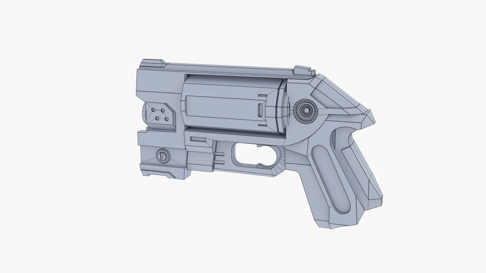 Sci-fi Pistol Revolver