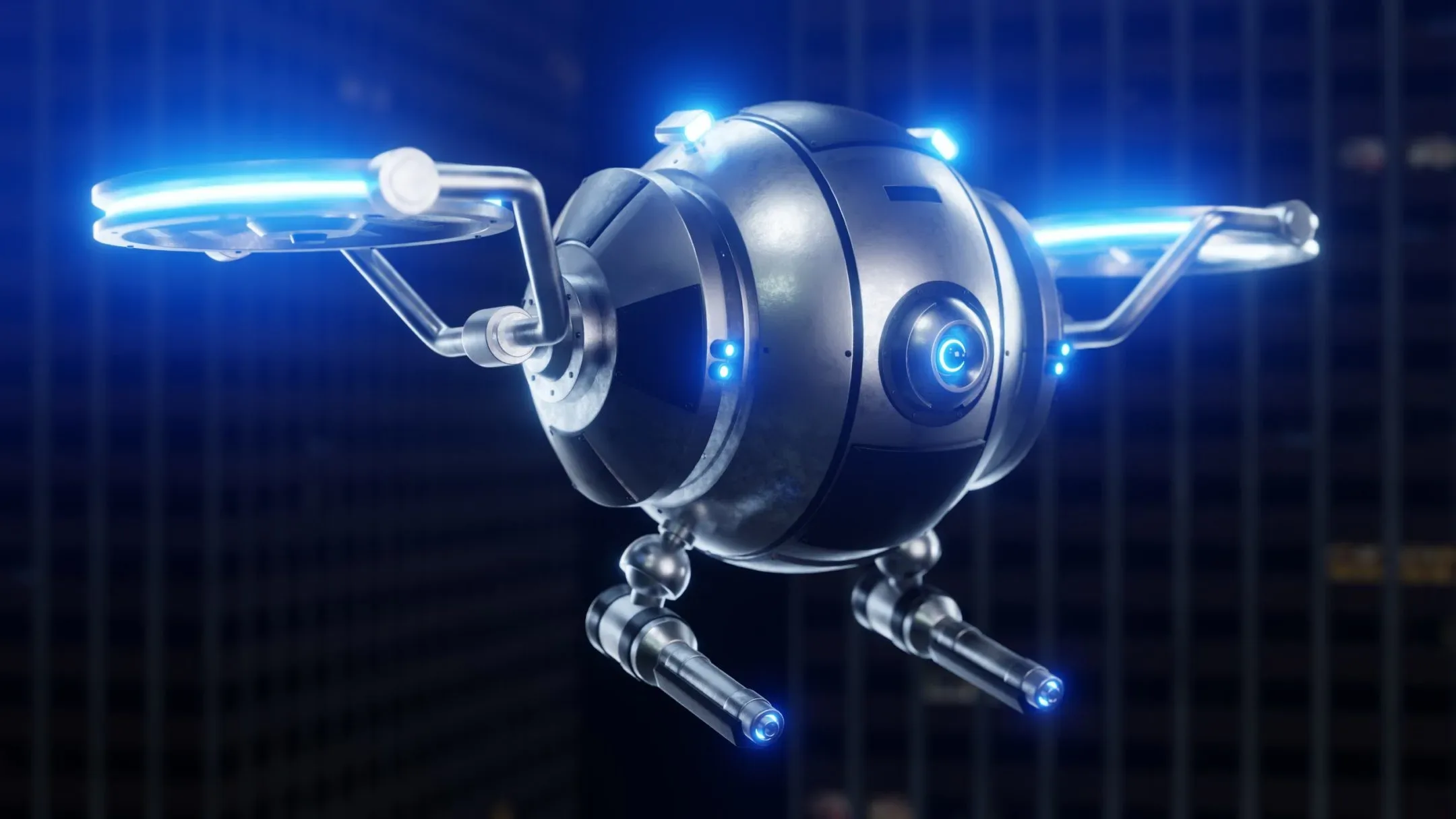 Sci-Fi Security Drone (Blender)