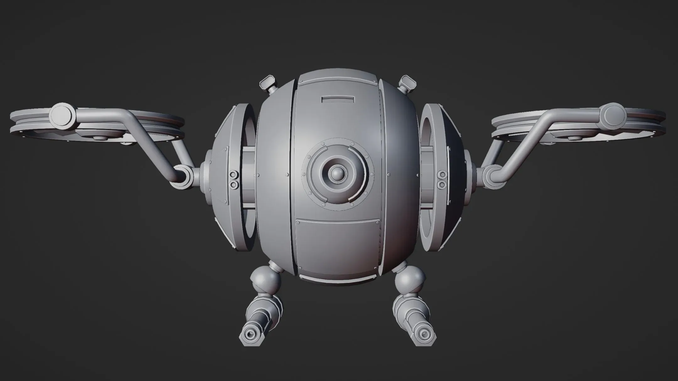 Sci-Fi Security Drone (Blender)