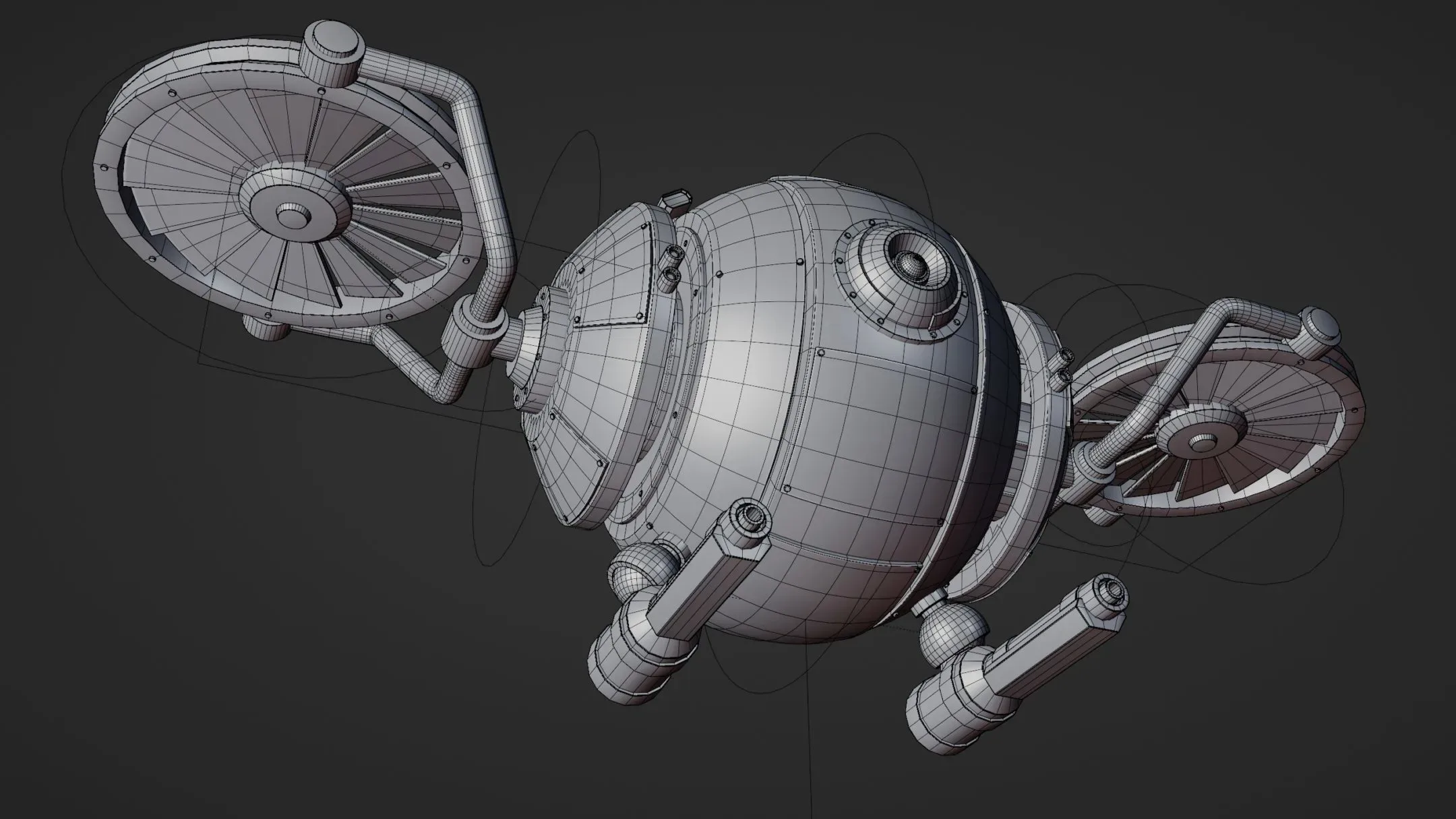 Sci-Fi Security Drone (Blender)