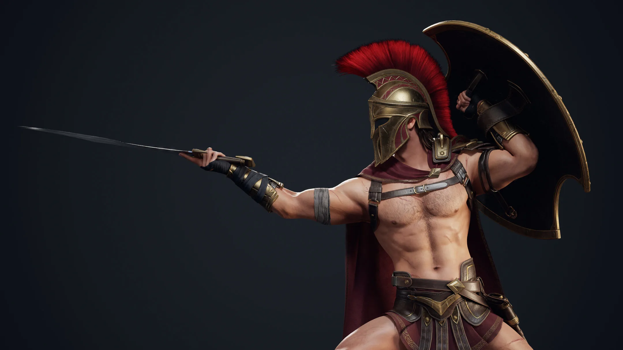 Spartan Hoplite - Game Ready