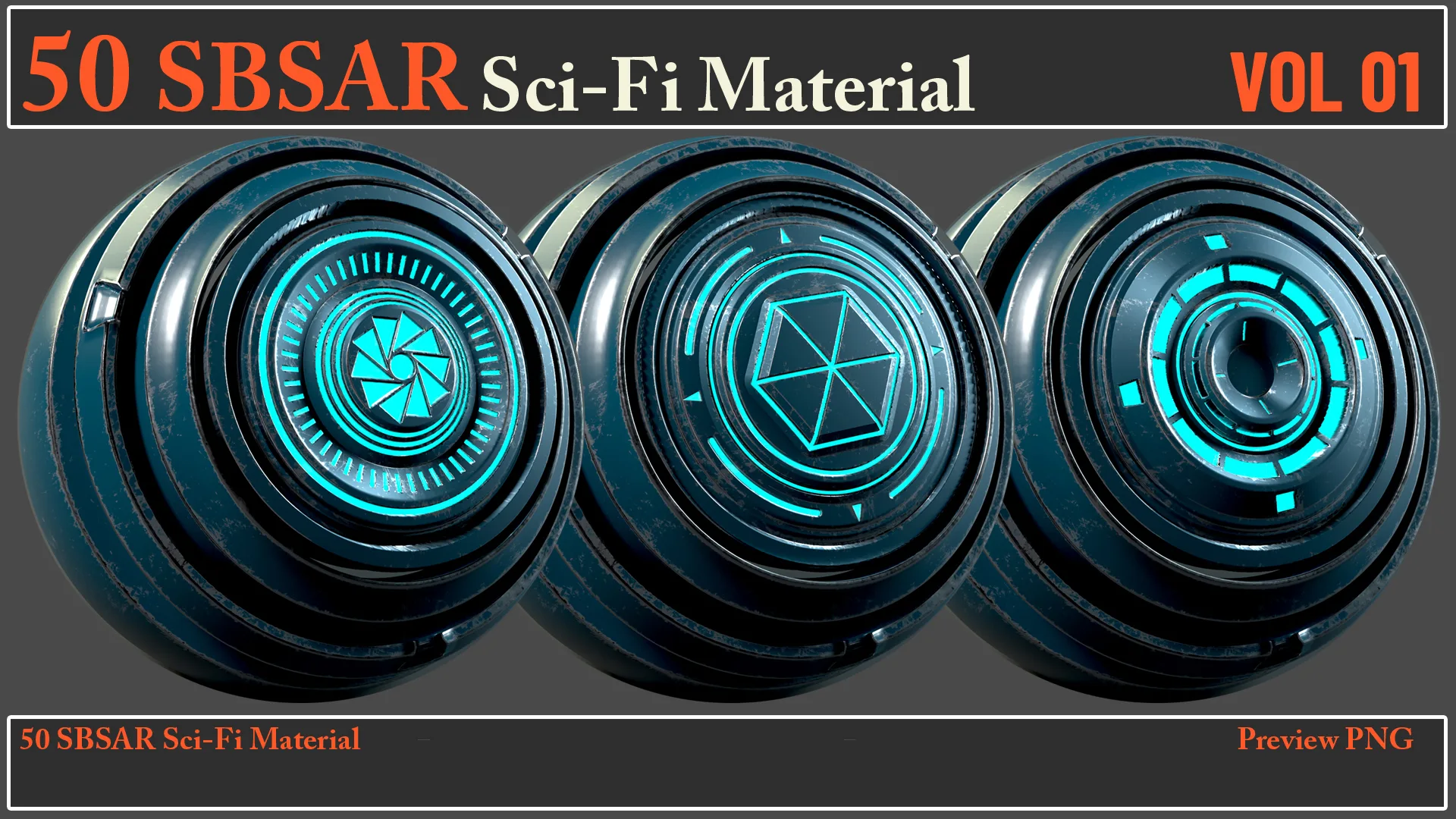 50 SBSAR Sci-Fi Material VOL 01 + Video How To Use