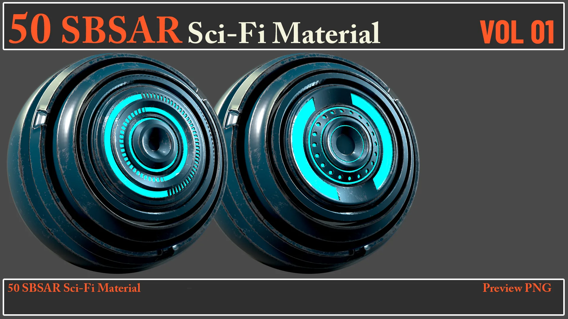 50 SBSAR Sci-Fi Material VOL 01 + Video How To Use